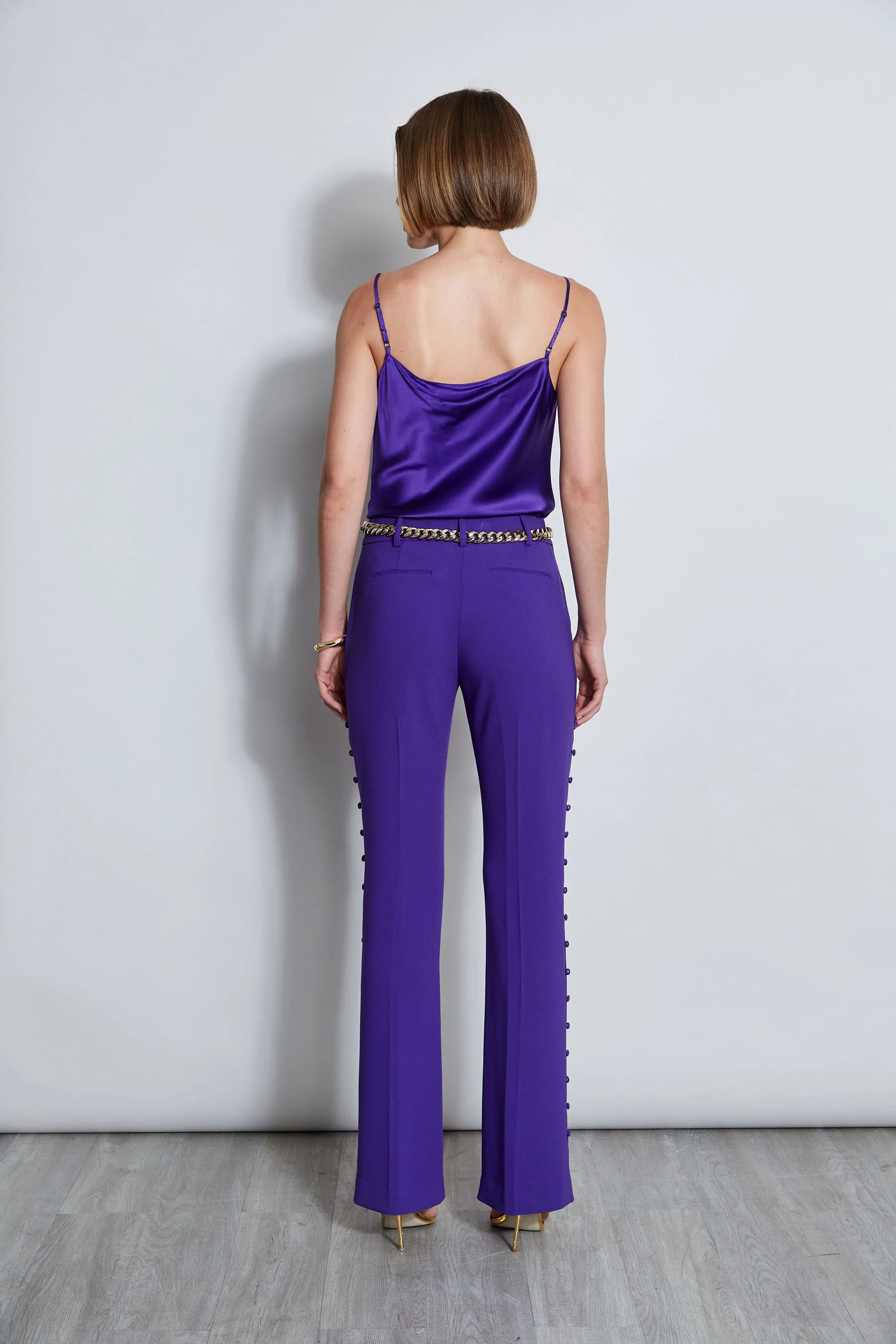 Side Button Crepe Pant - Image 8