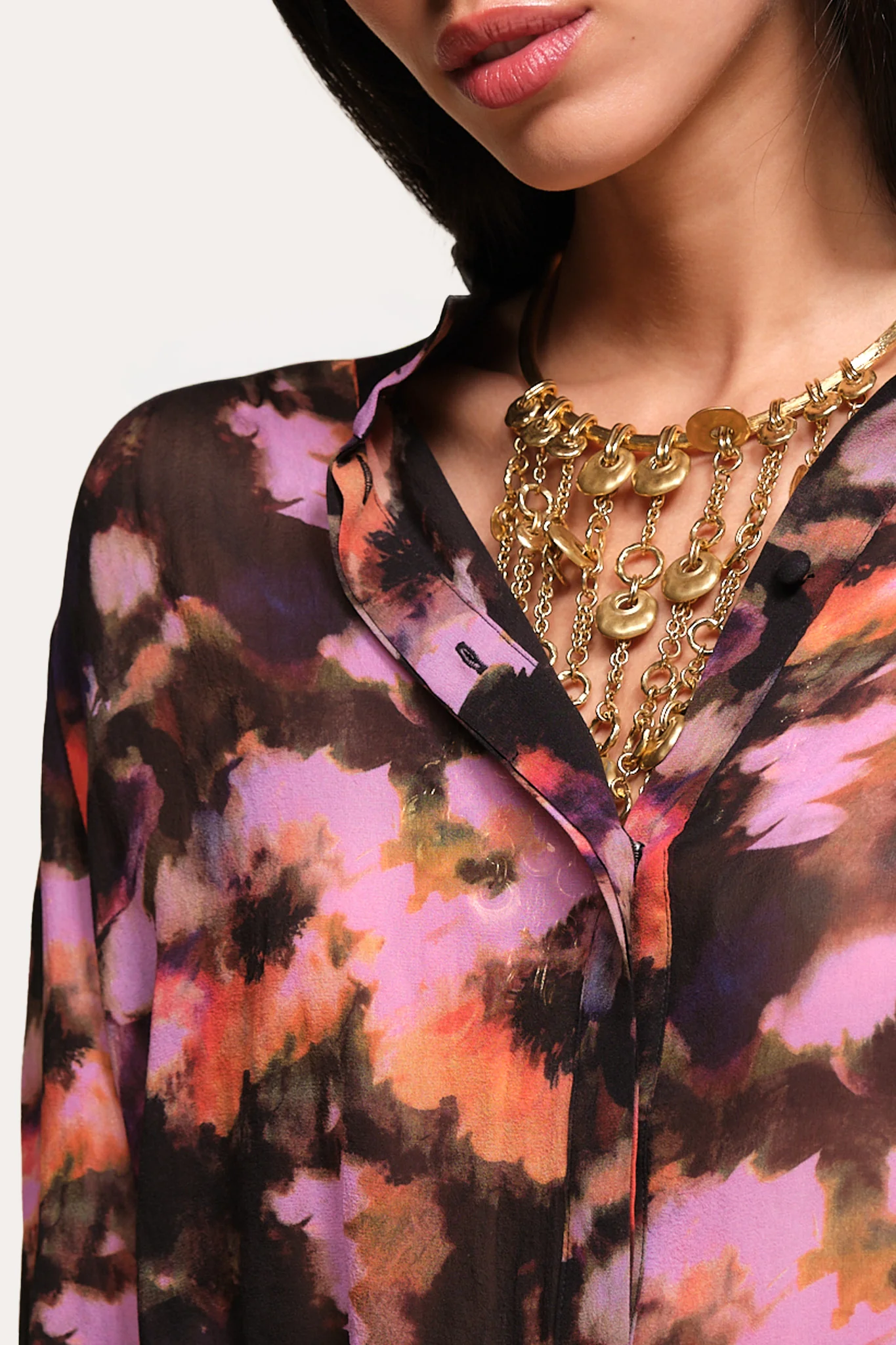 Brushstroke Silk Blouse - Image 4
