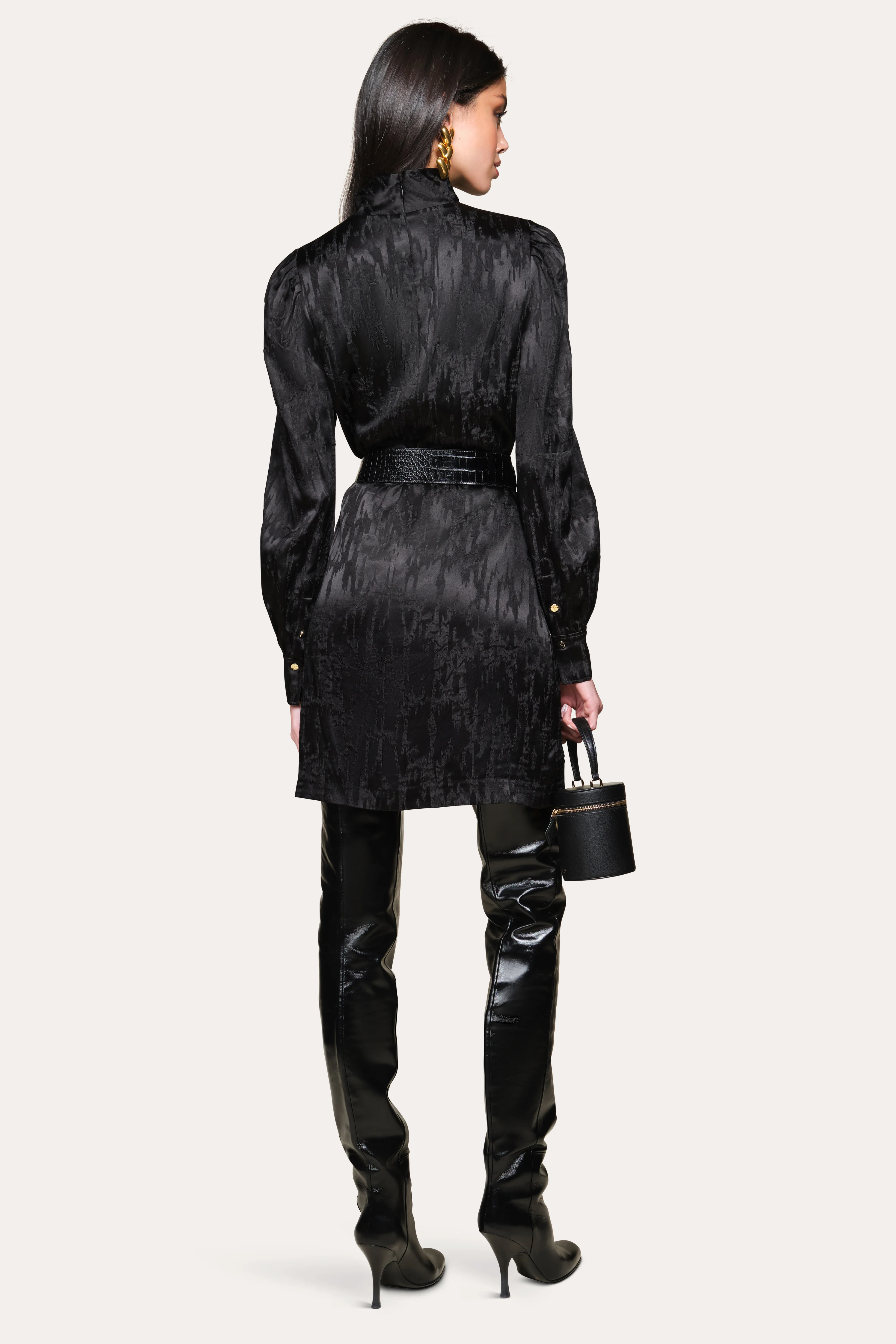 Silk Jacquard Dress - Image 3