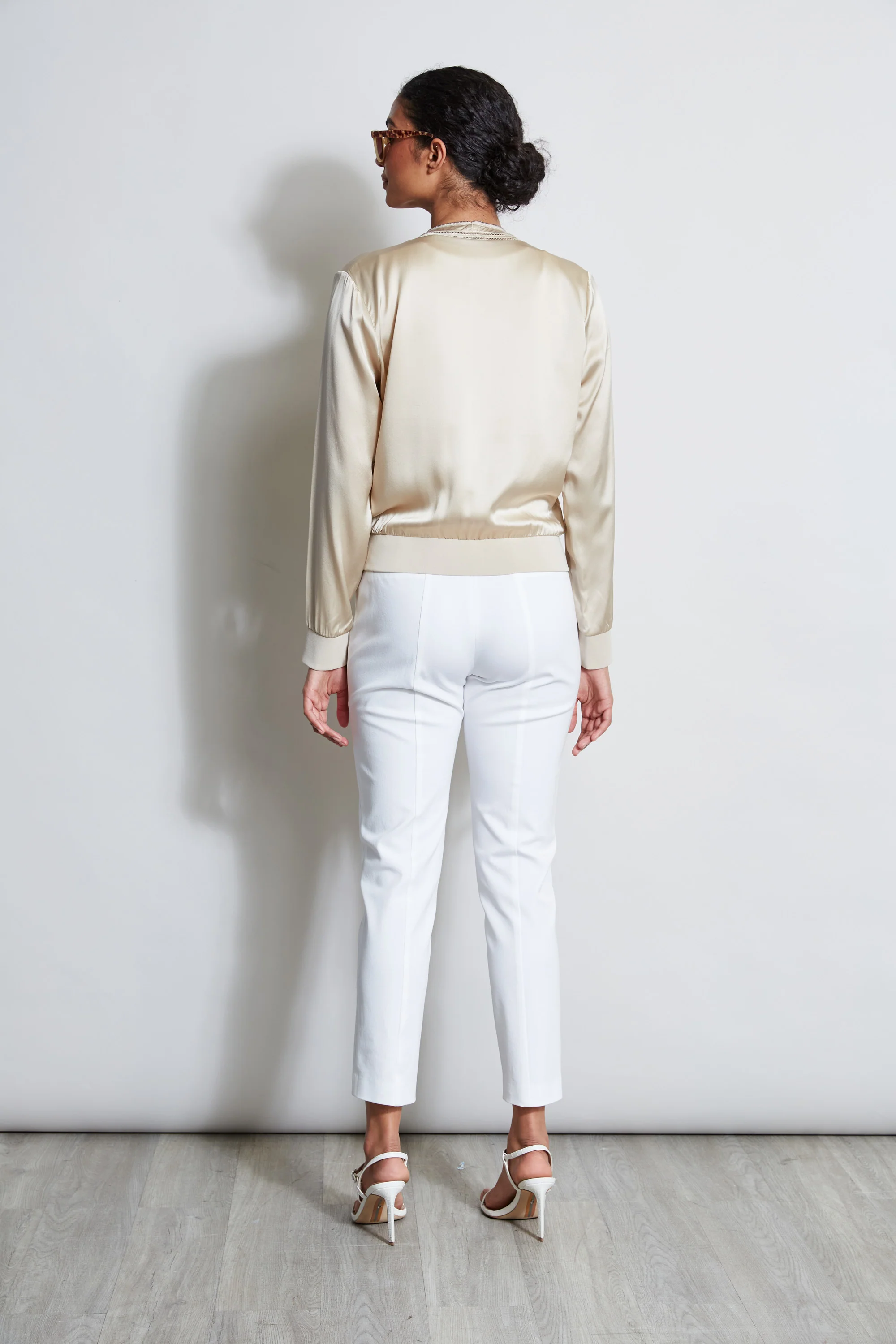 Silk Satin Bomber Jacket - Image 6