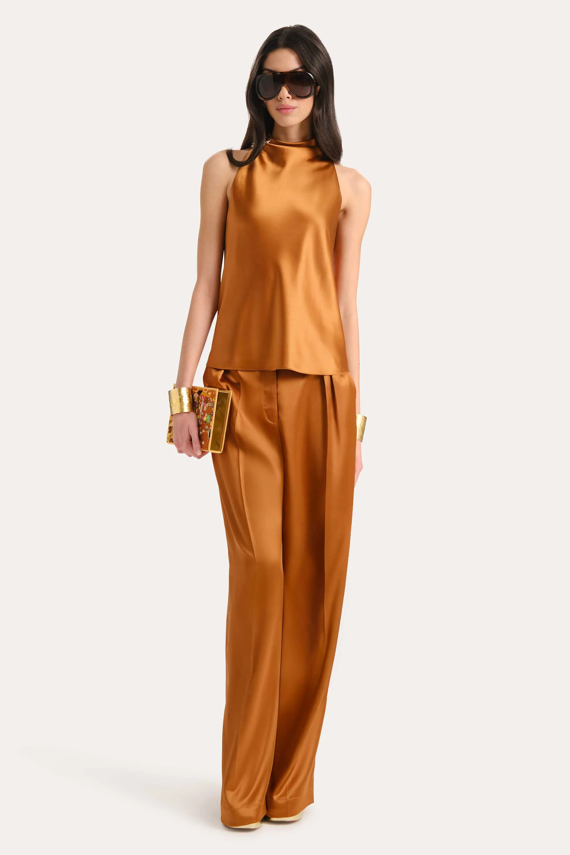 Kaia Satin Wide Leg Pant - Image 5
