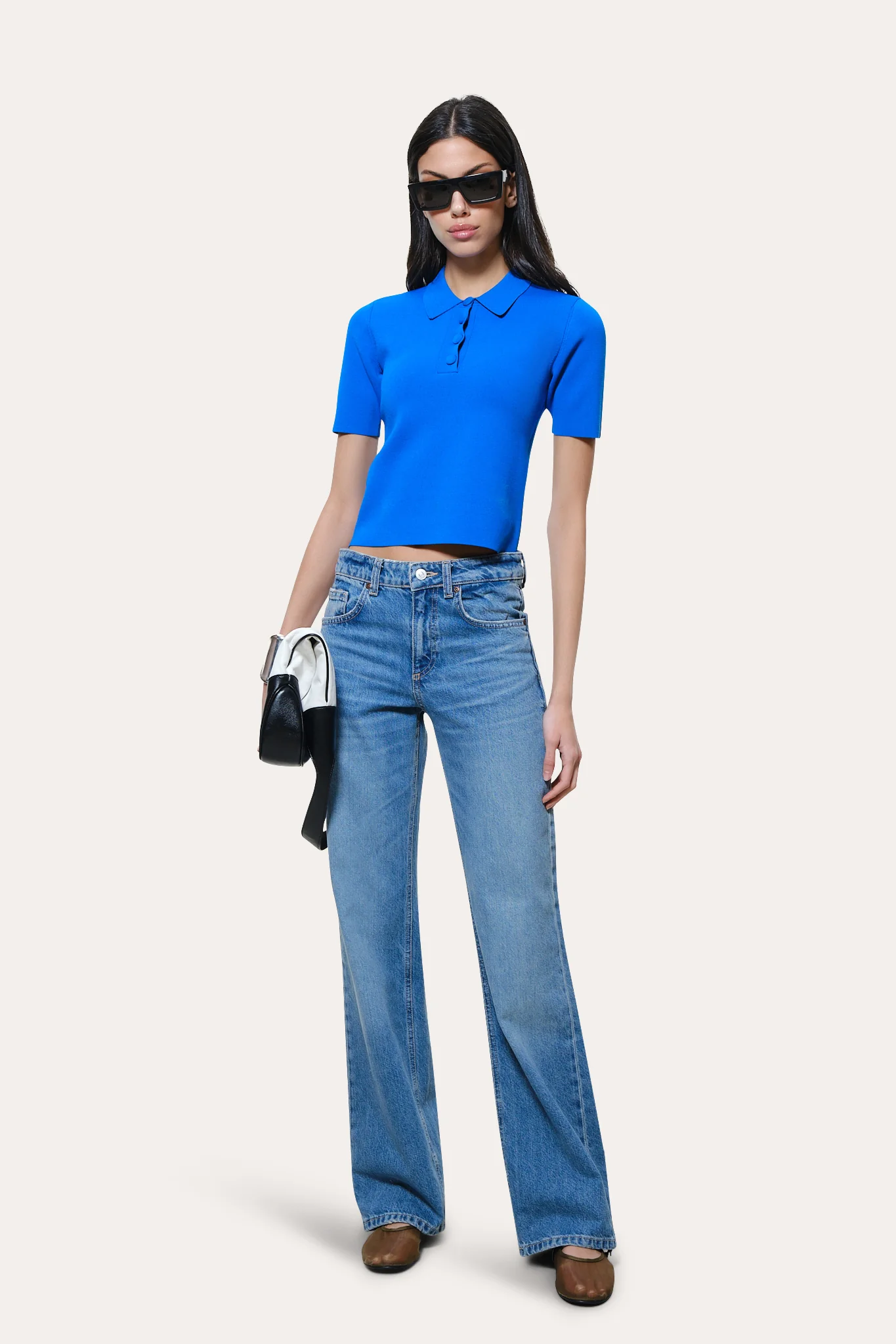 Skylar Milano Sculpt Cropped Polo
