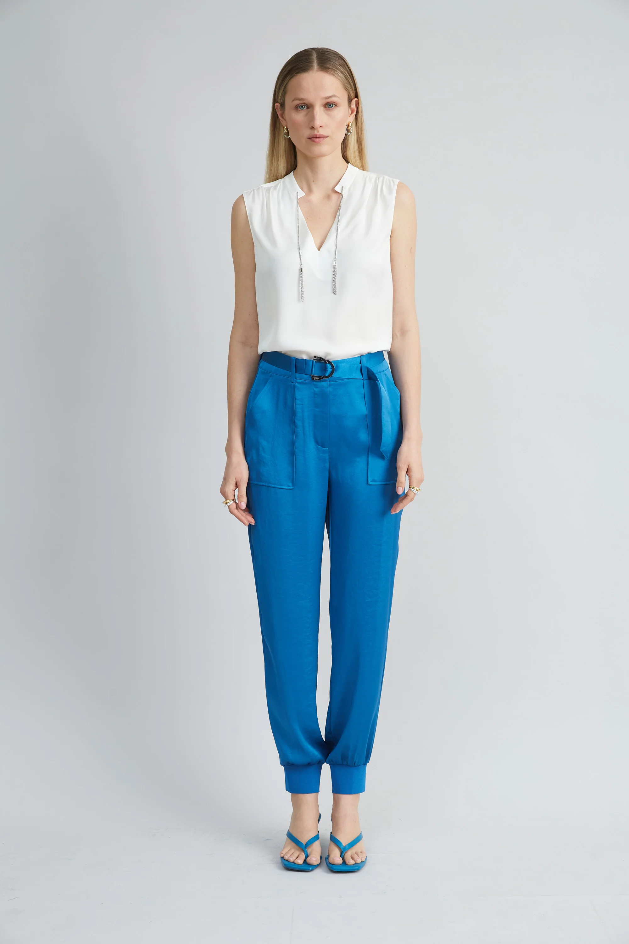 Satin Belted Cargo Pant - Image 2