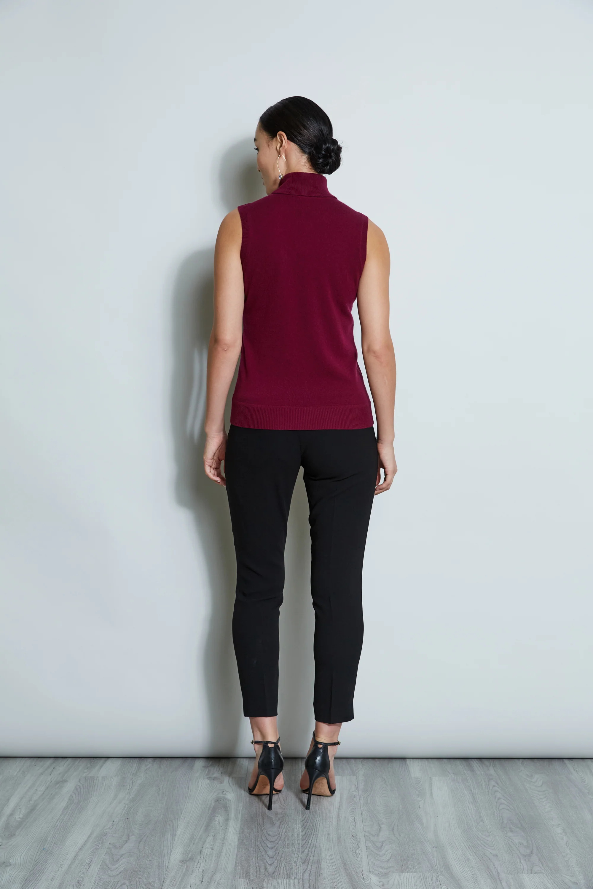 Sleeveless Satin Front Sweater - Image 3