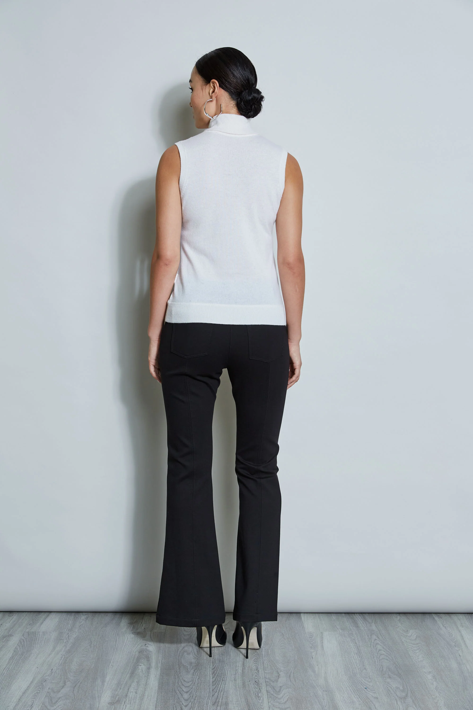 Sleeveless Satin Front Sweater - Image 4