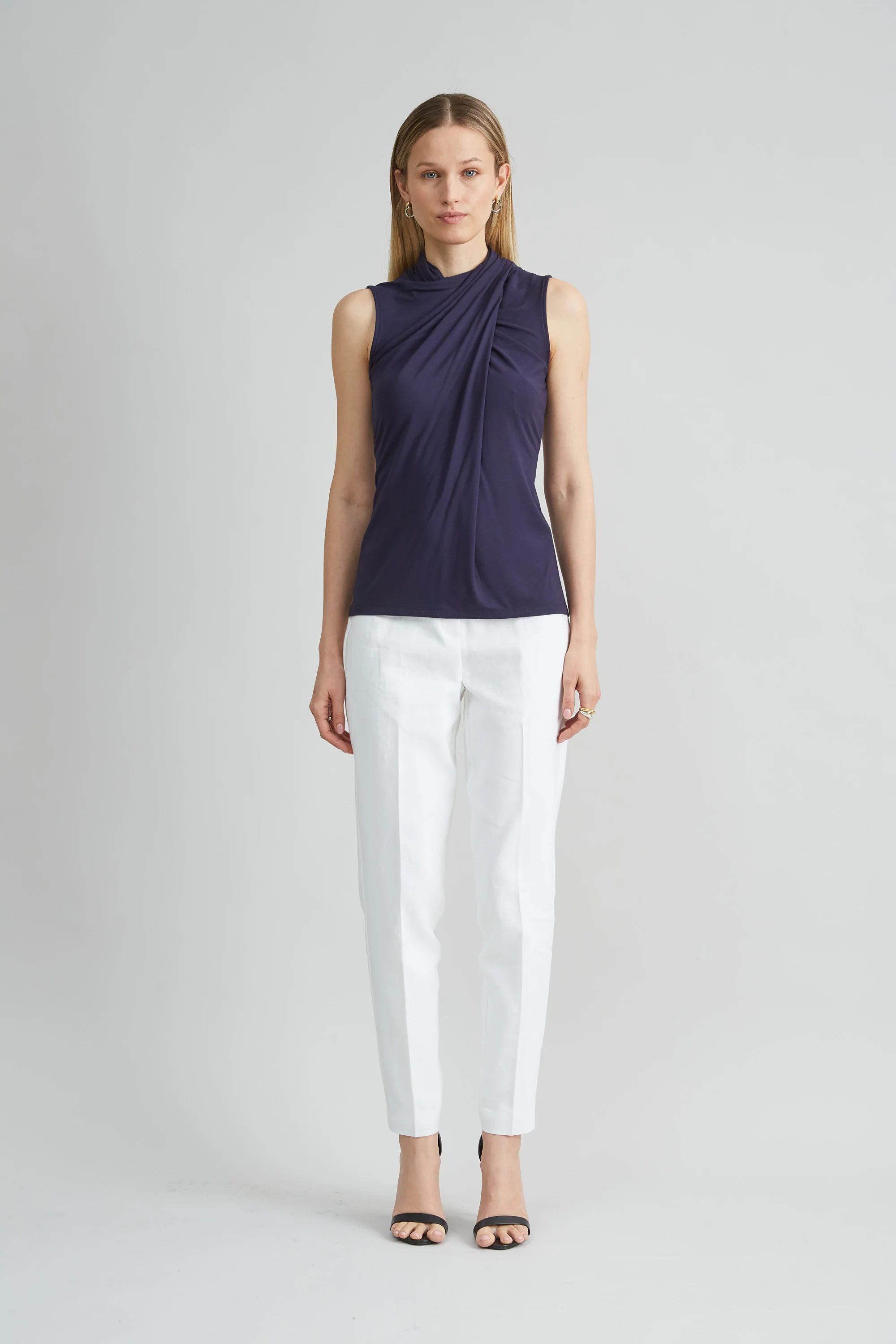 Sleeveless Twist Neck Knit - Image 2