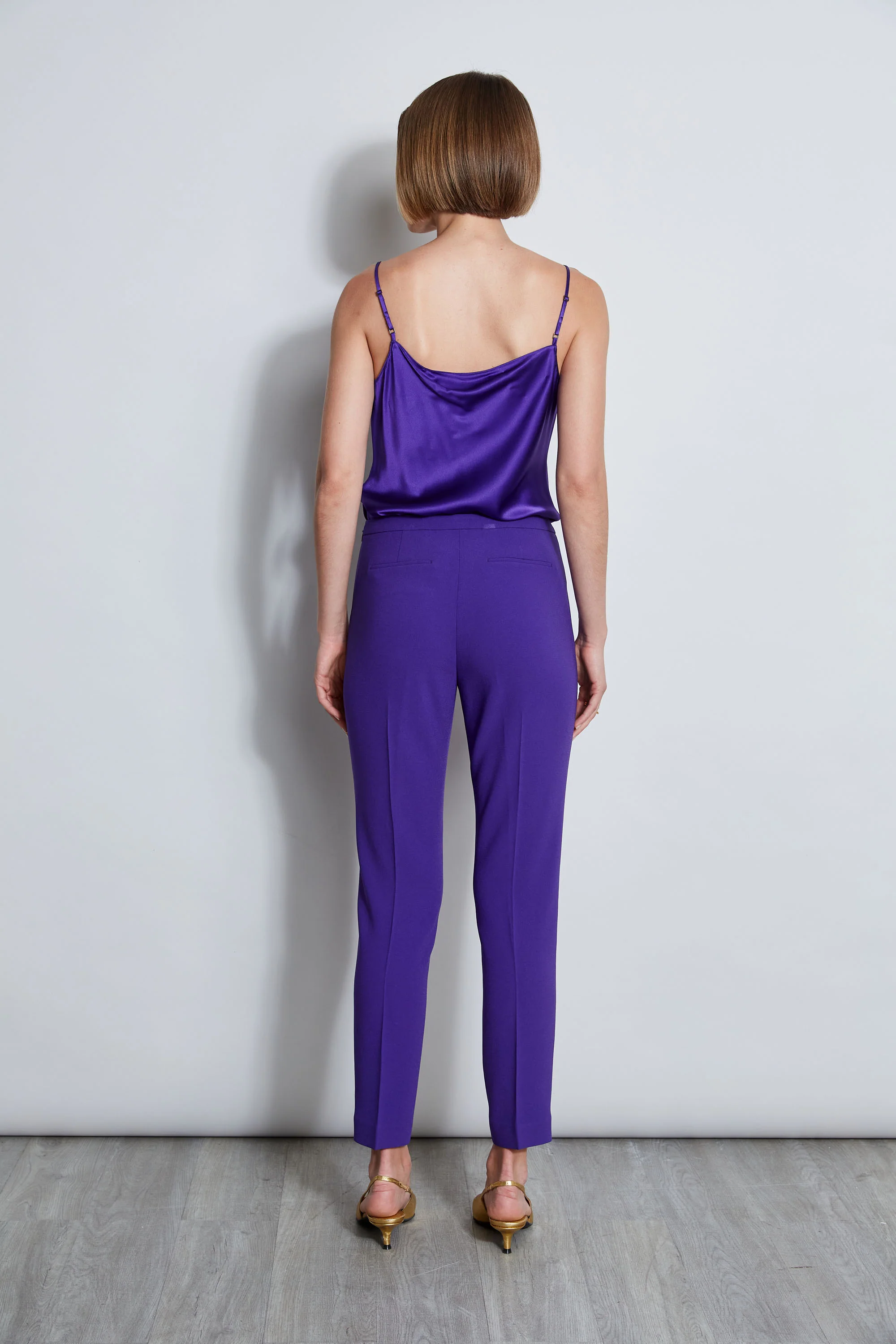 Slim Fit Crepe Pant - Image 5