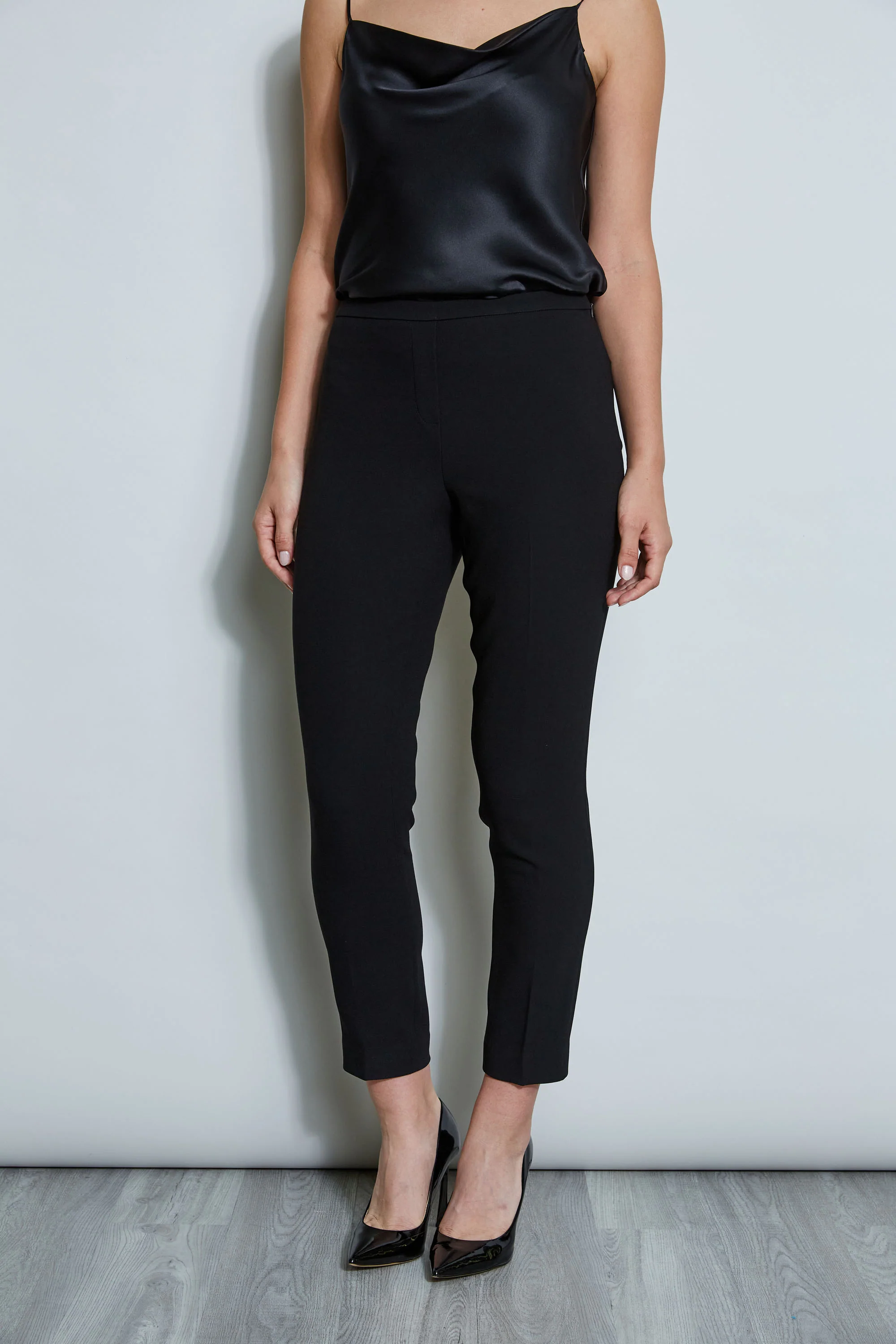 Slim Fit Crepe Pant - Image 2
