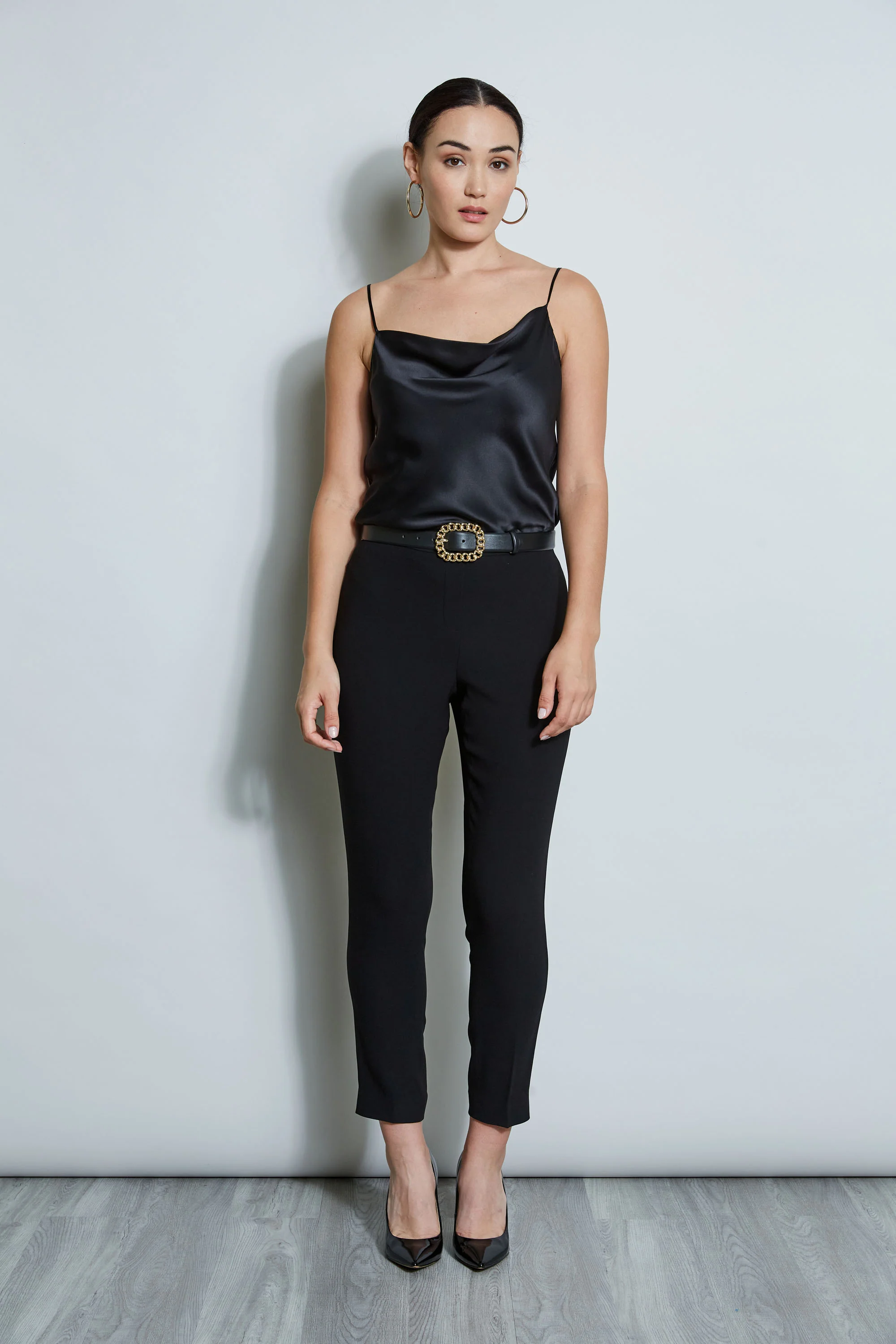 Slim Fit Crepe Pant - Image 3