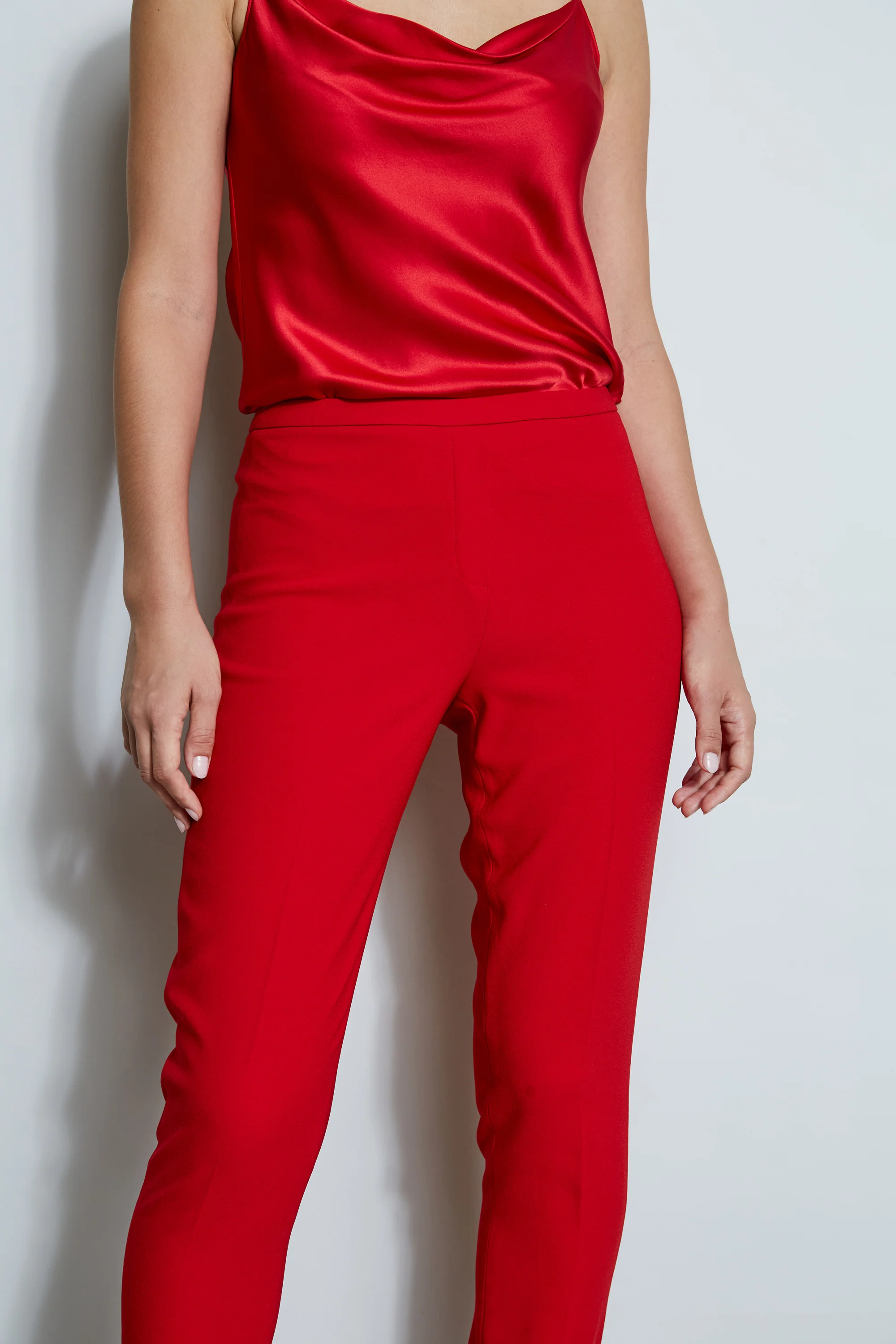 Slim Fit Crepe Pant - Image 3