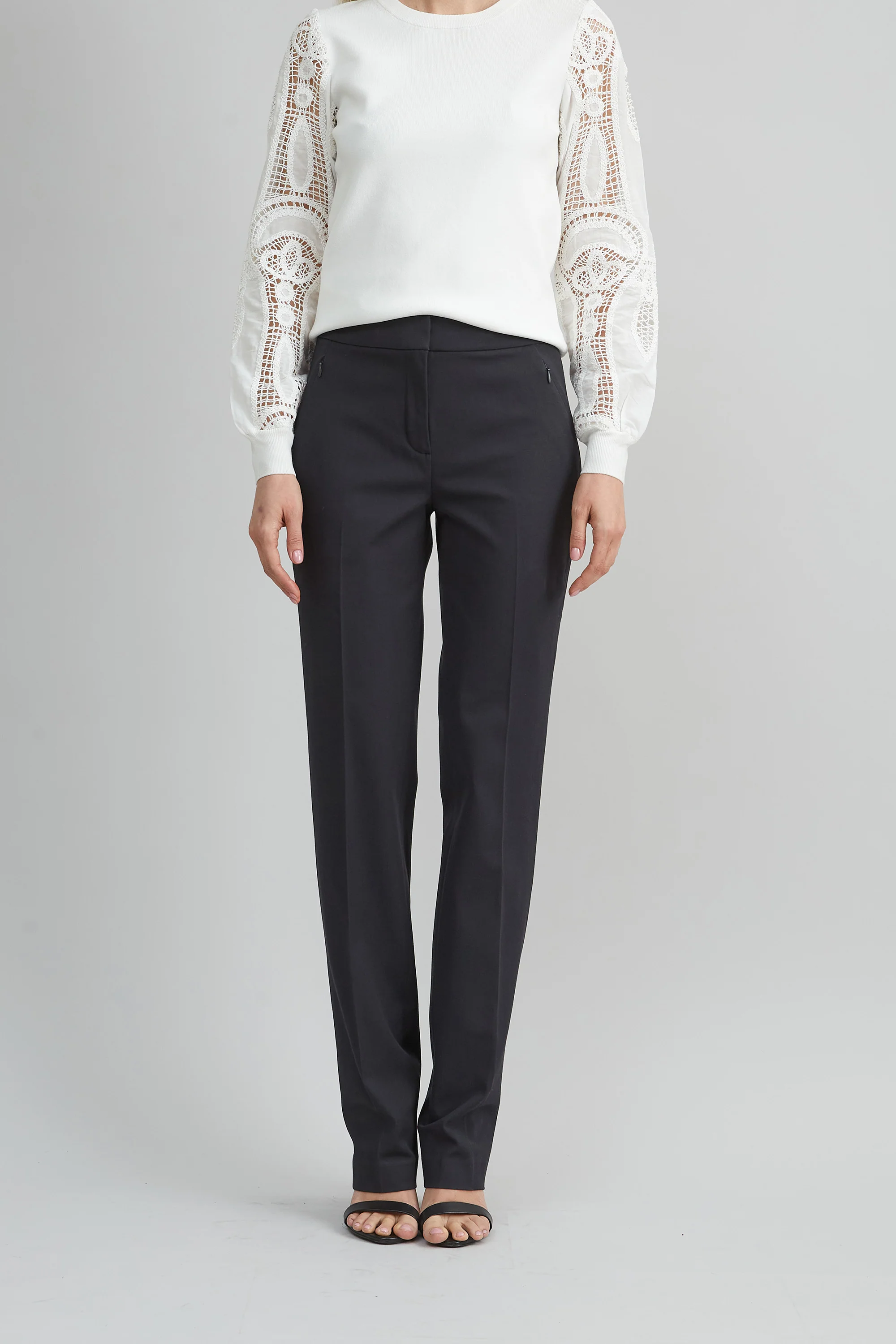 Straight Leg Stretch Cotton Pant