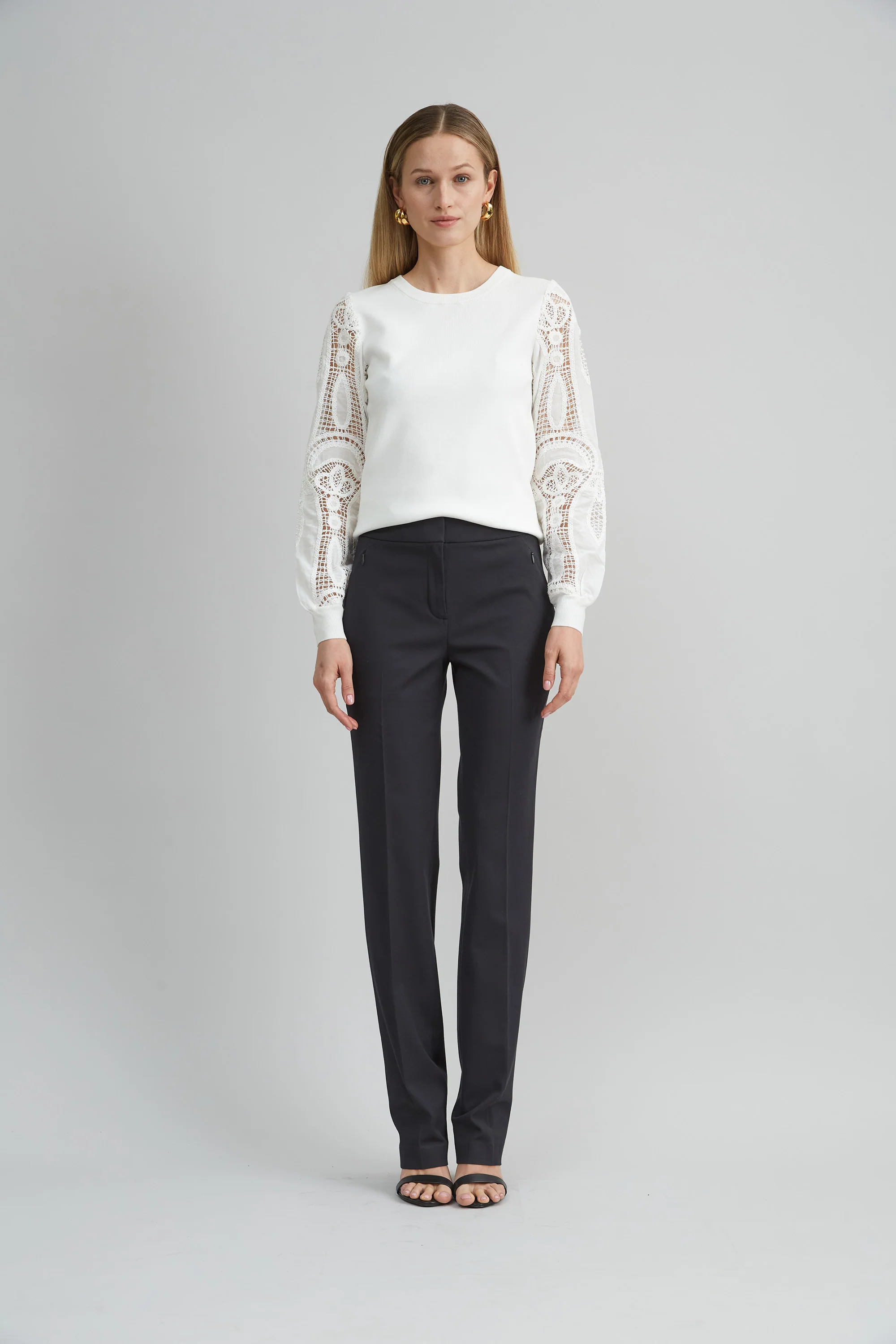 Straight Leg Stretch Cotton Pant - Image 2