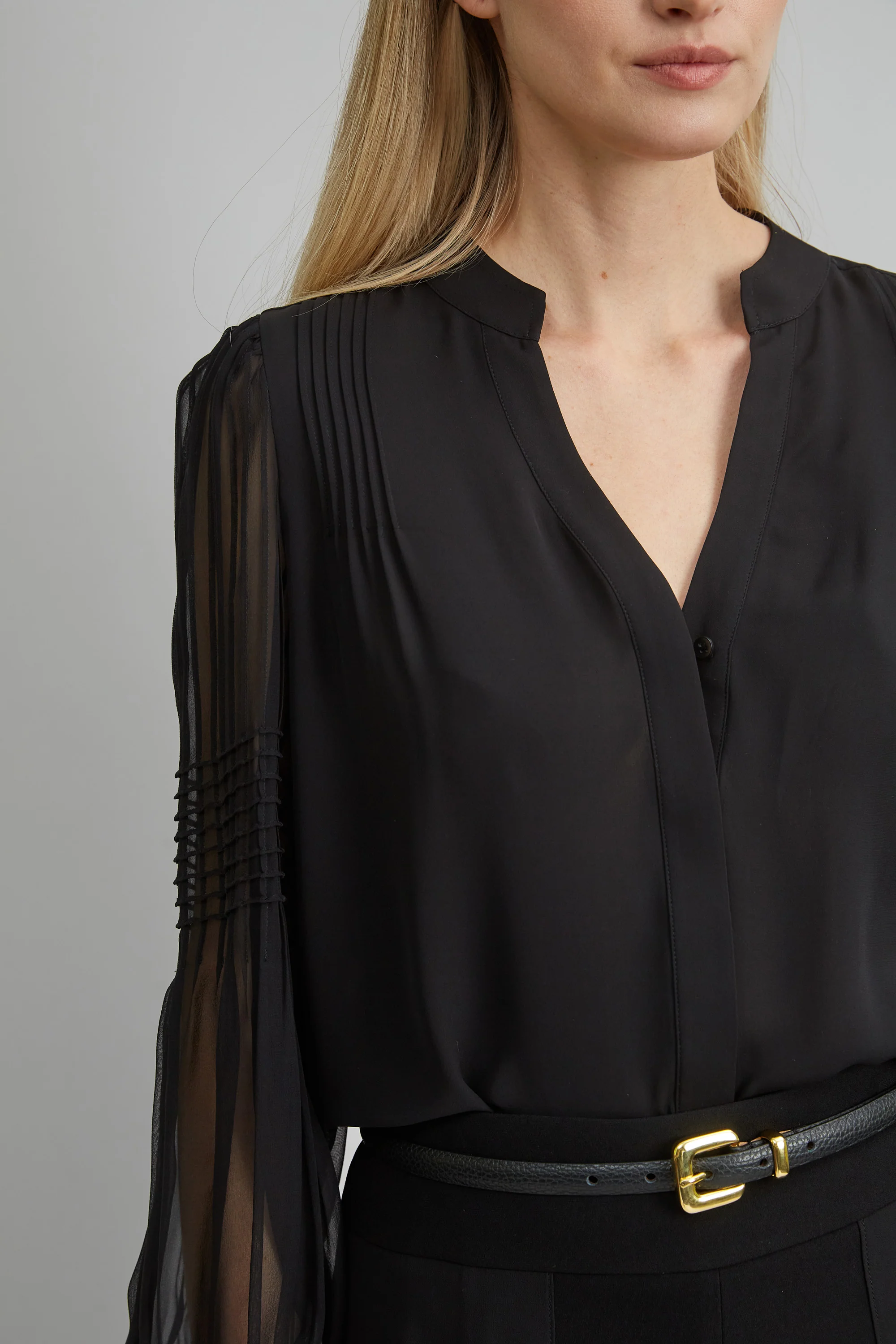 Chiffon Button Down Shirt - Image 3