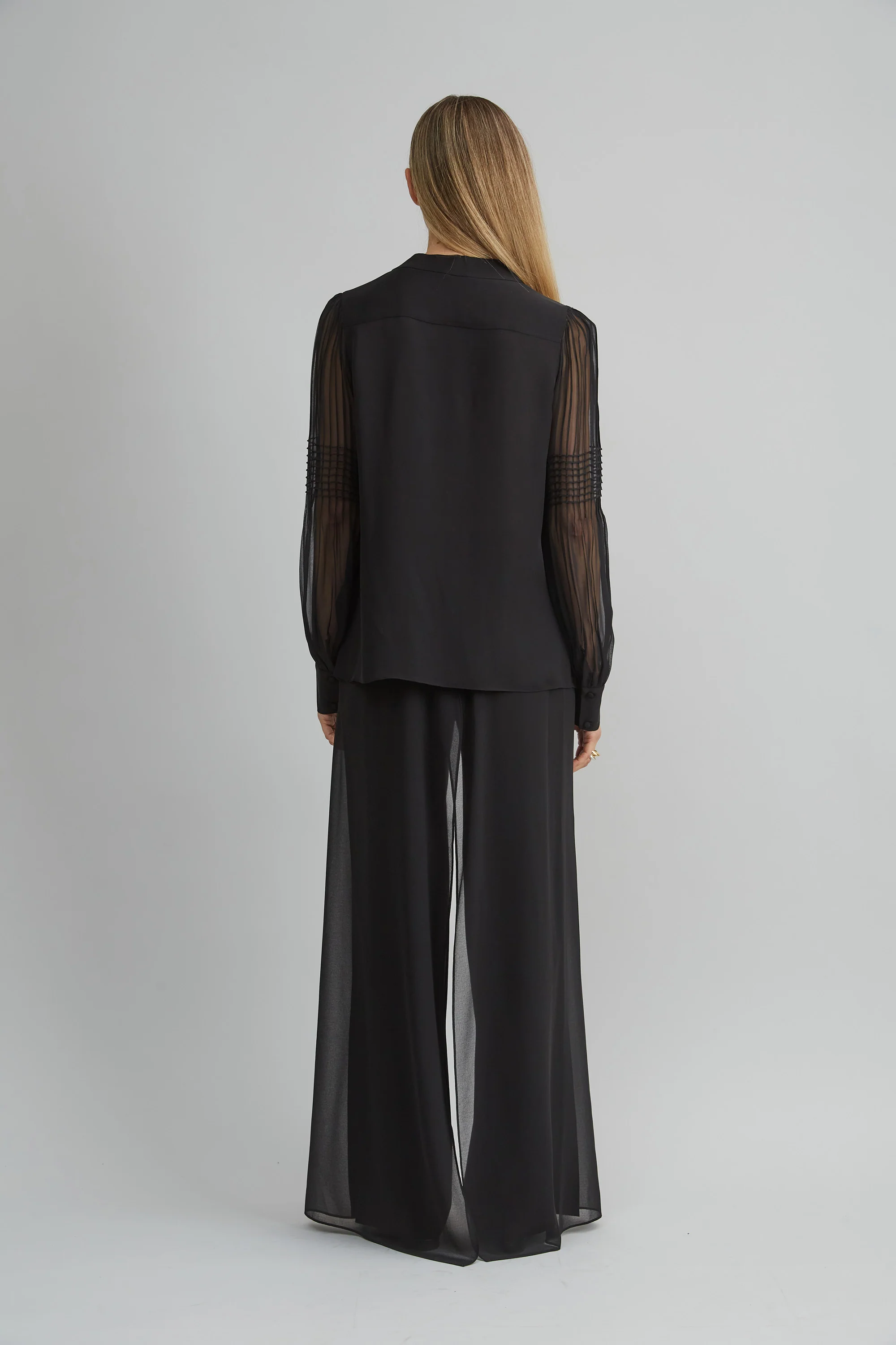 Chiffon Button Down Shirt - Image 4