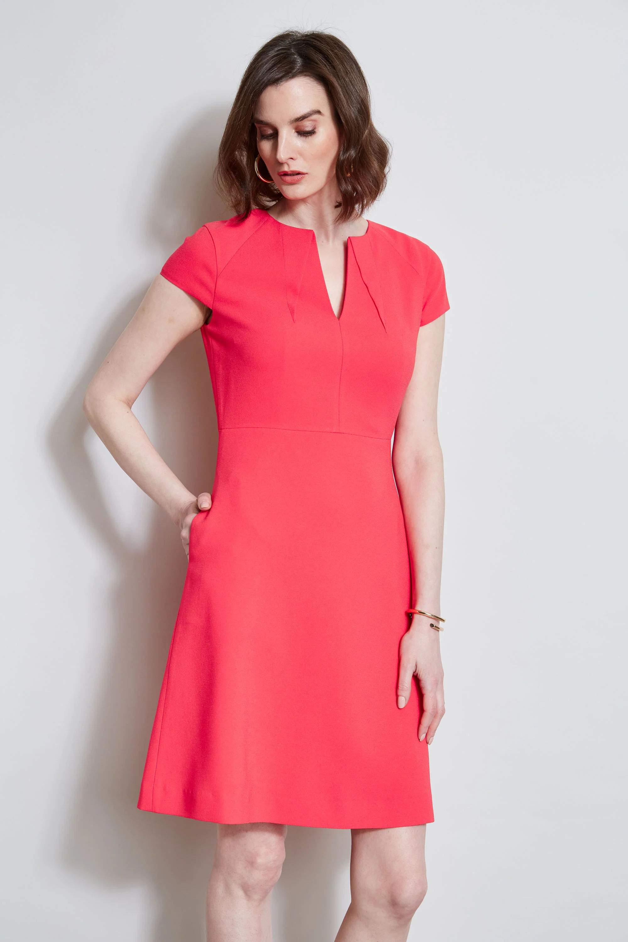 Short Sleeve Dart Dress - Image 2