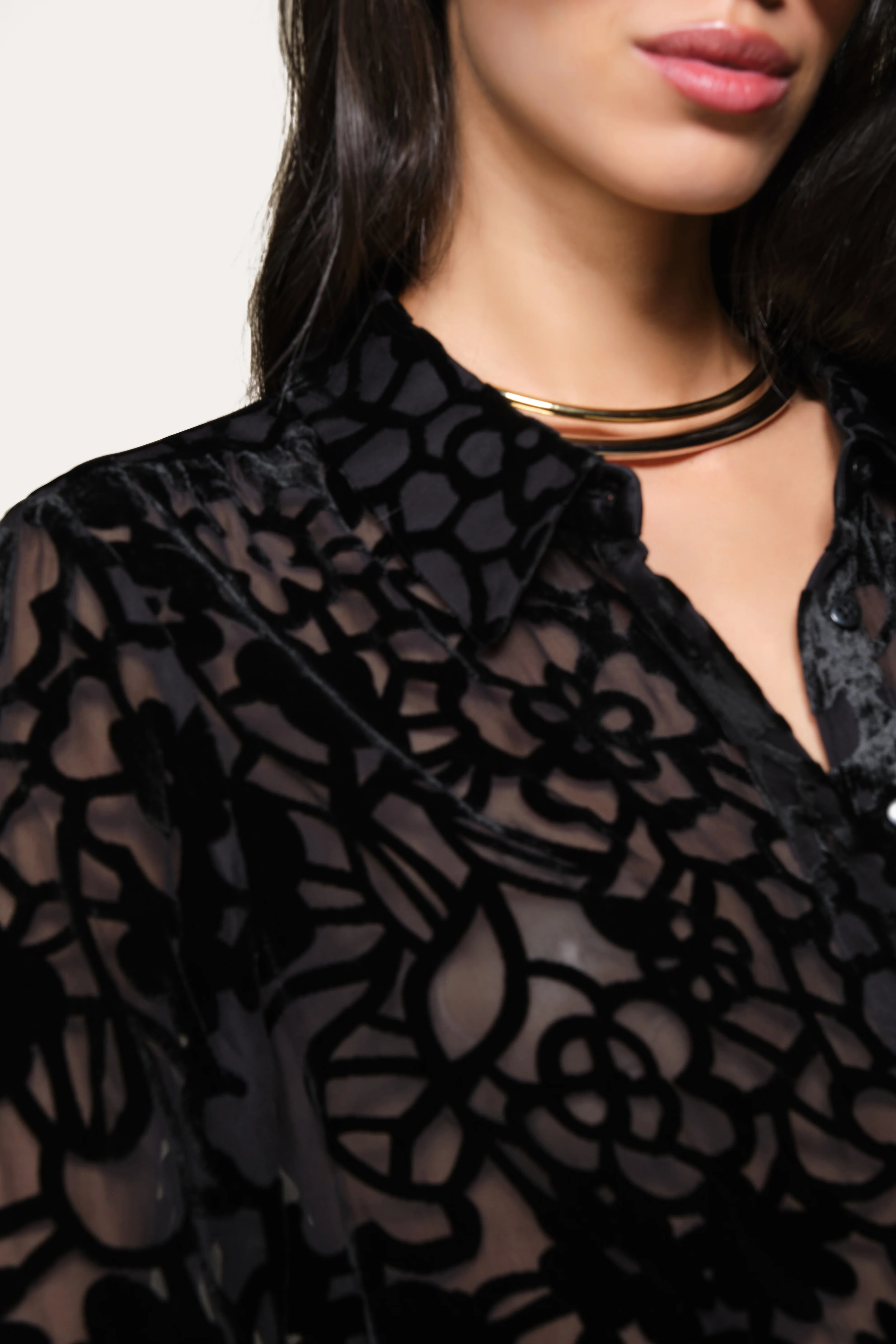 Silk Devoré Blouse - Image 4
