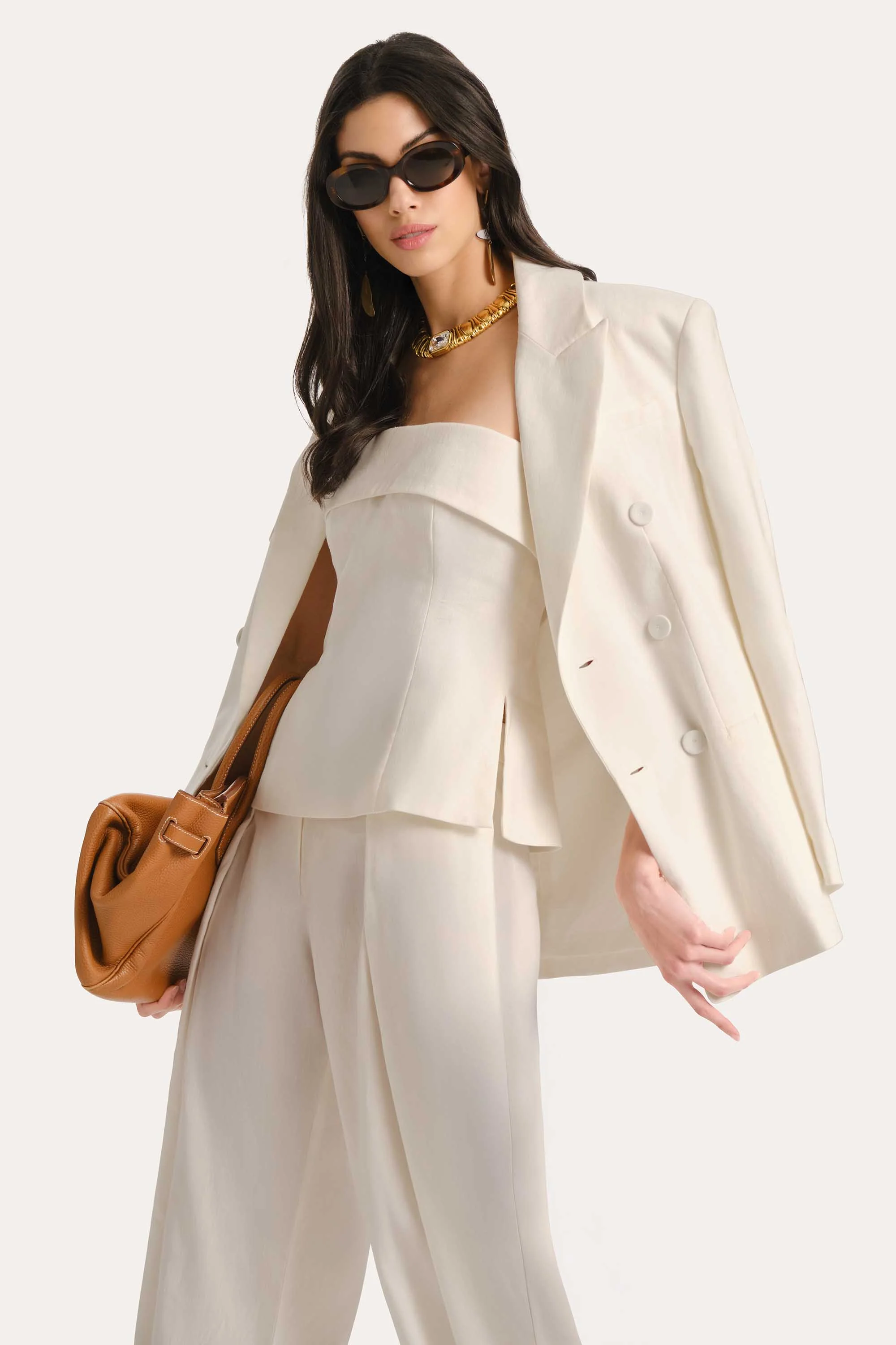 Linda Linen Foldover Top - Image 3
