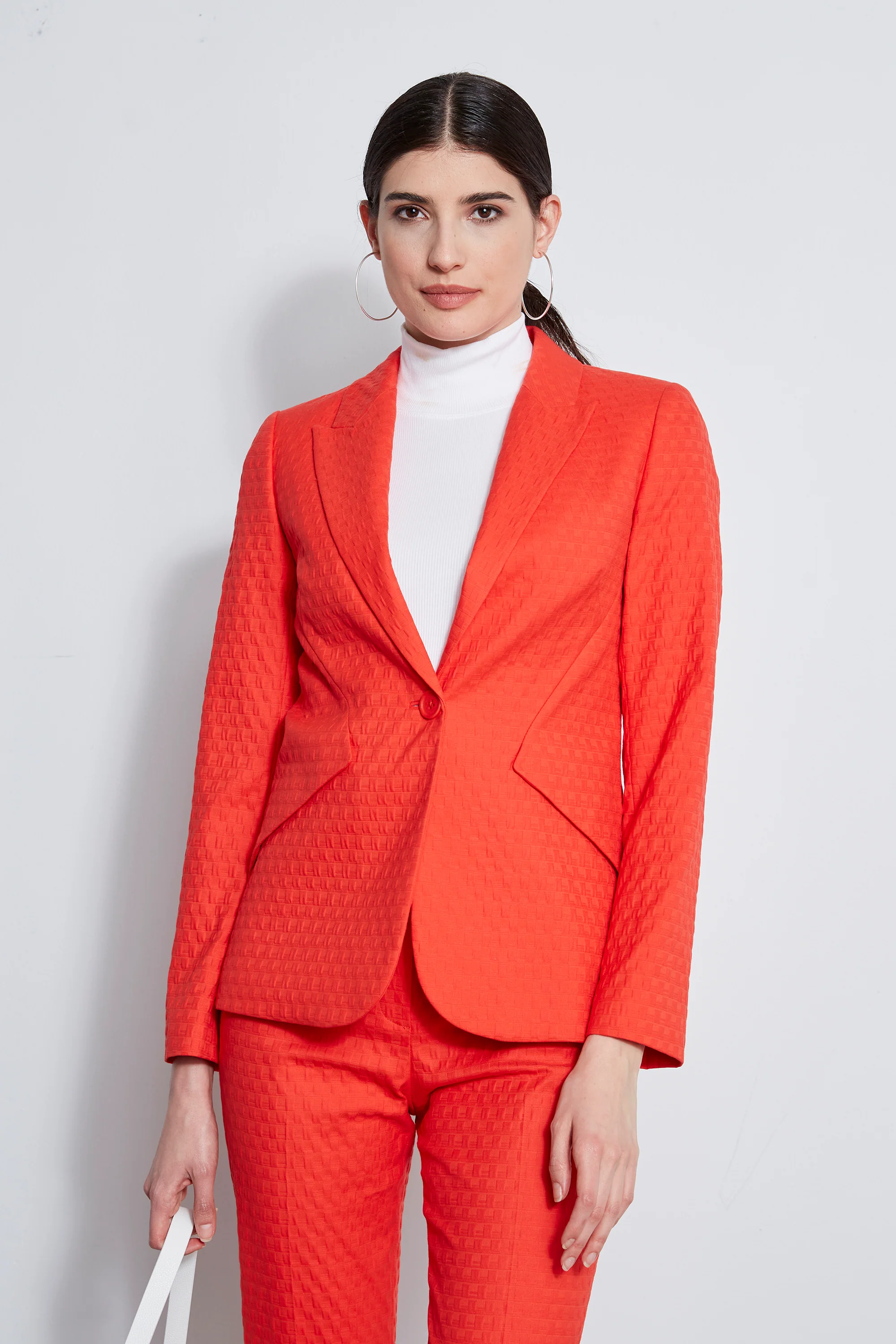 Jacquard Stretch Panel Blazer