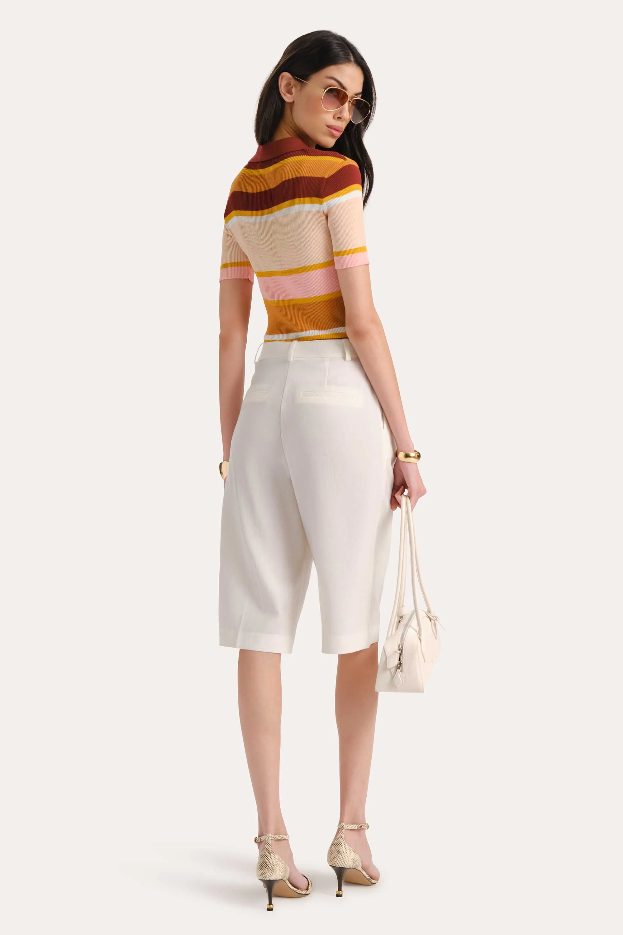 Sylvie Striped Polo Shirt - Image 3