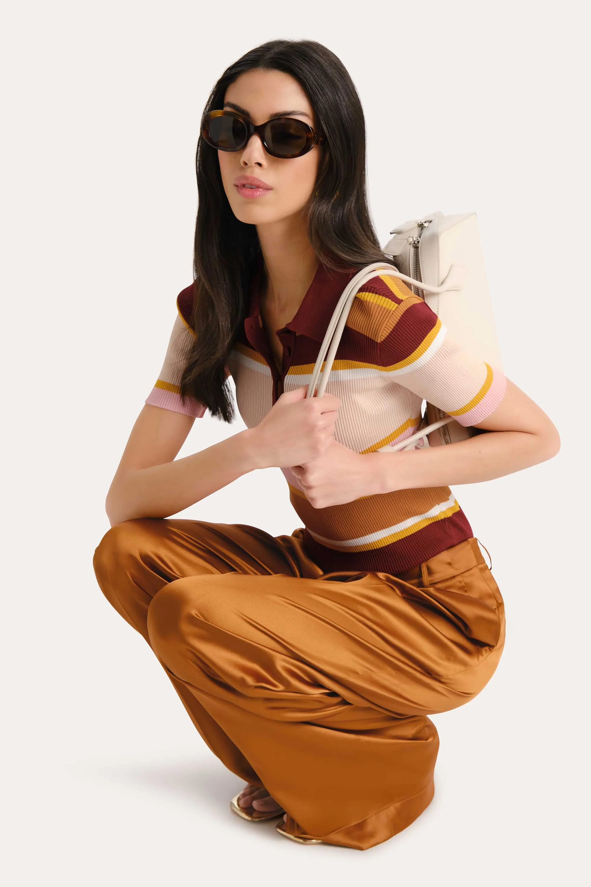 Sylvie Striped Polo Shirt - Image 4
