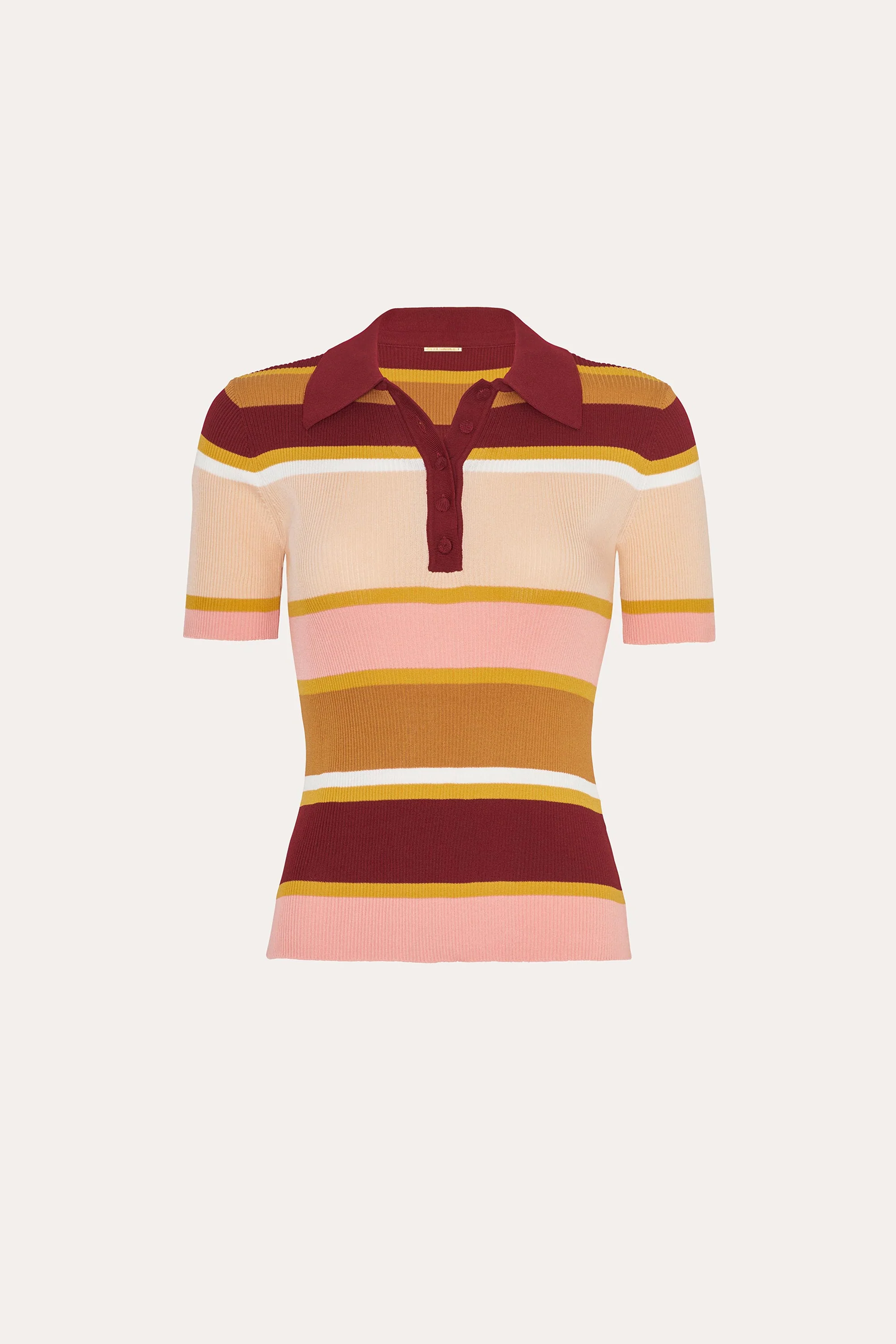 Sylvie Striped Polo Shirt - Image 6