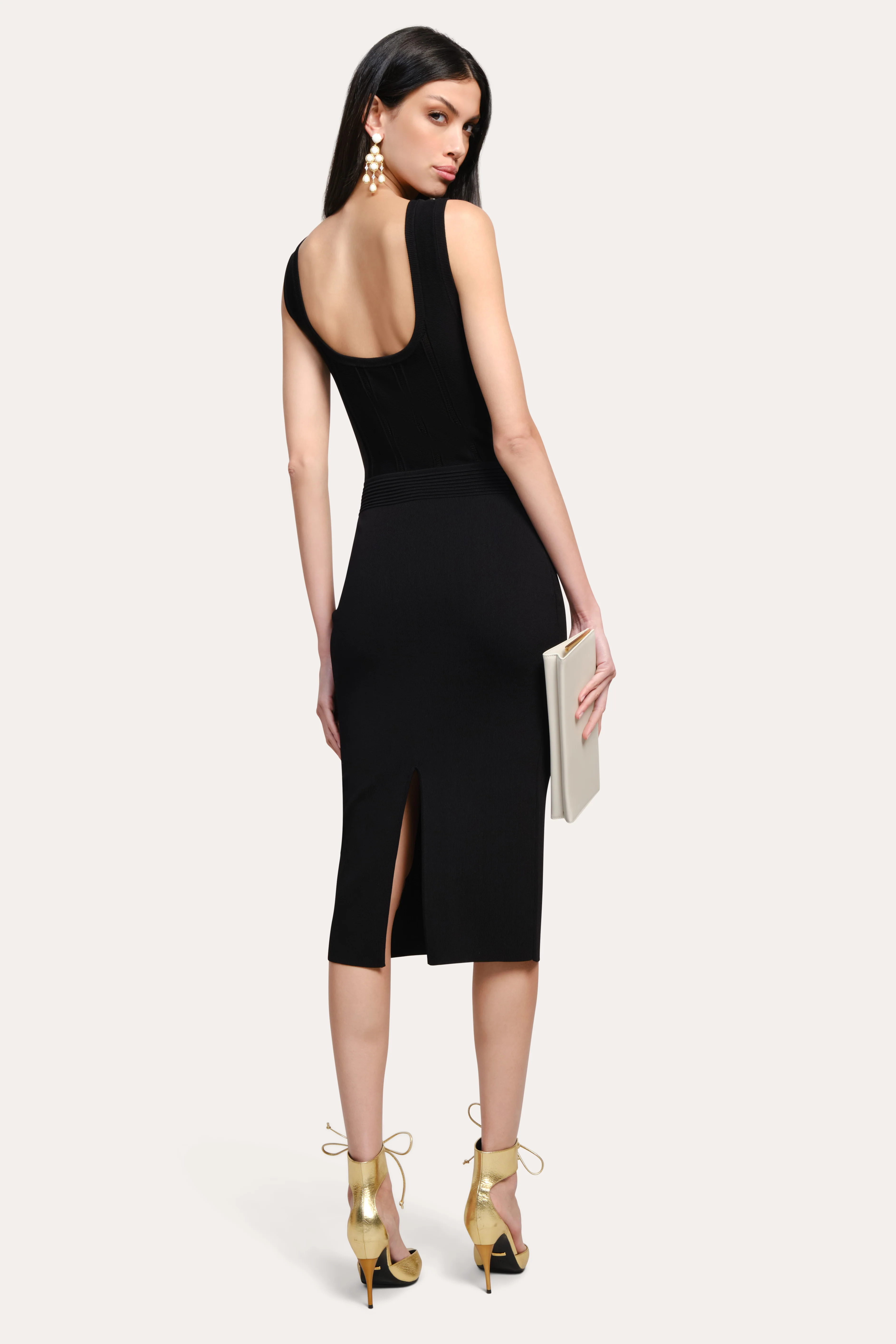 Sylvie Milano Pointelle Midi Dress - Image 4
