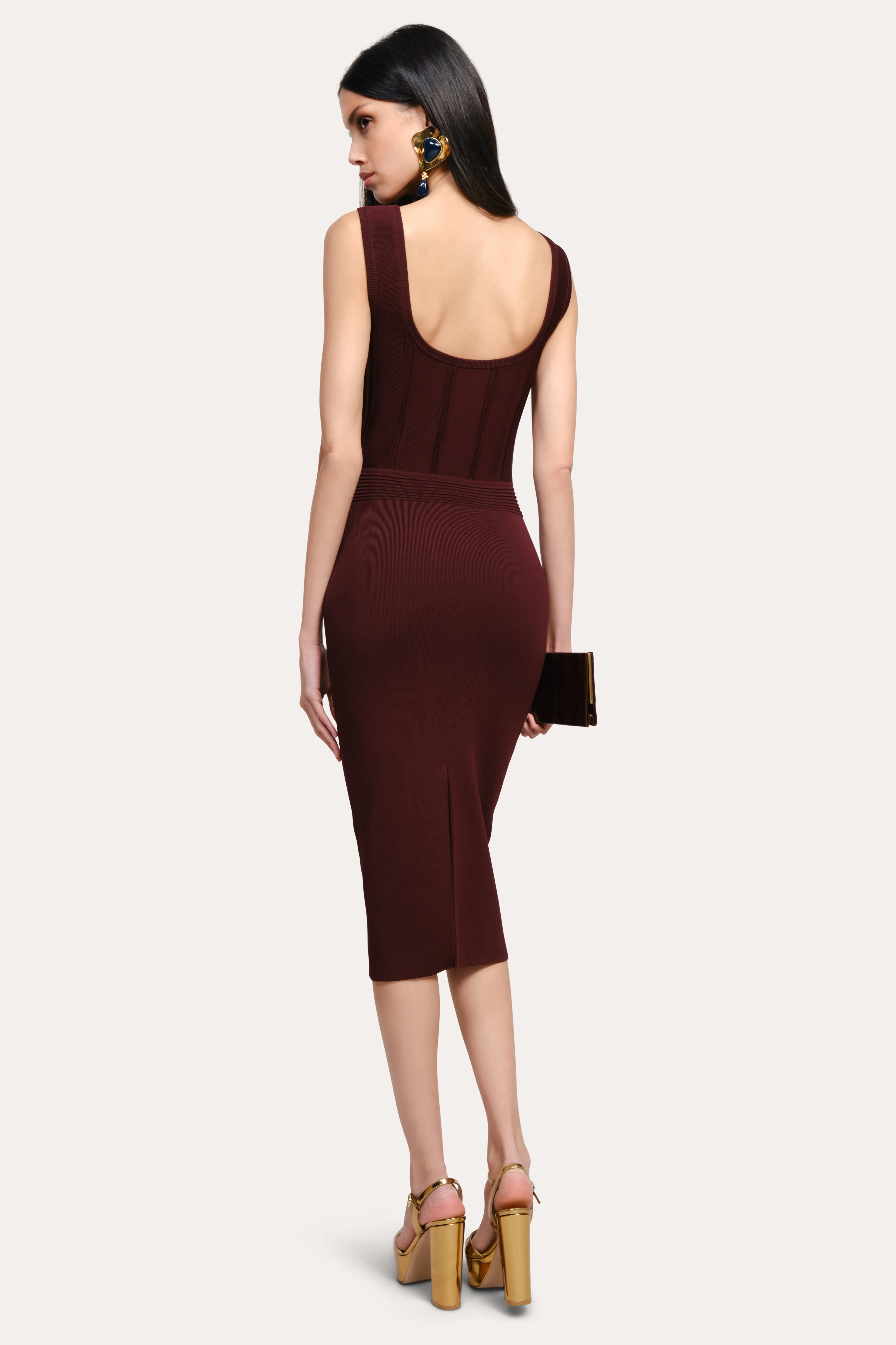 Sylvie Milano Pointelle Midi Dress - Image 4