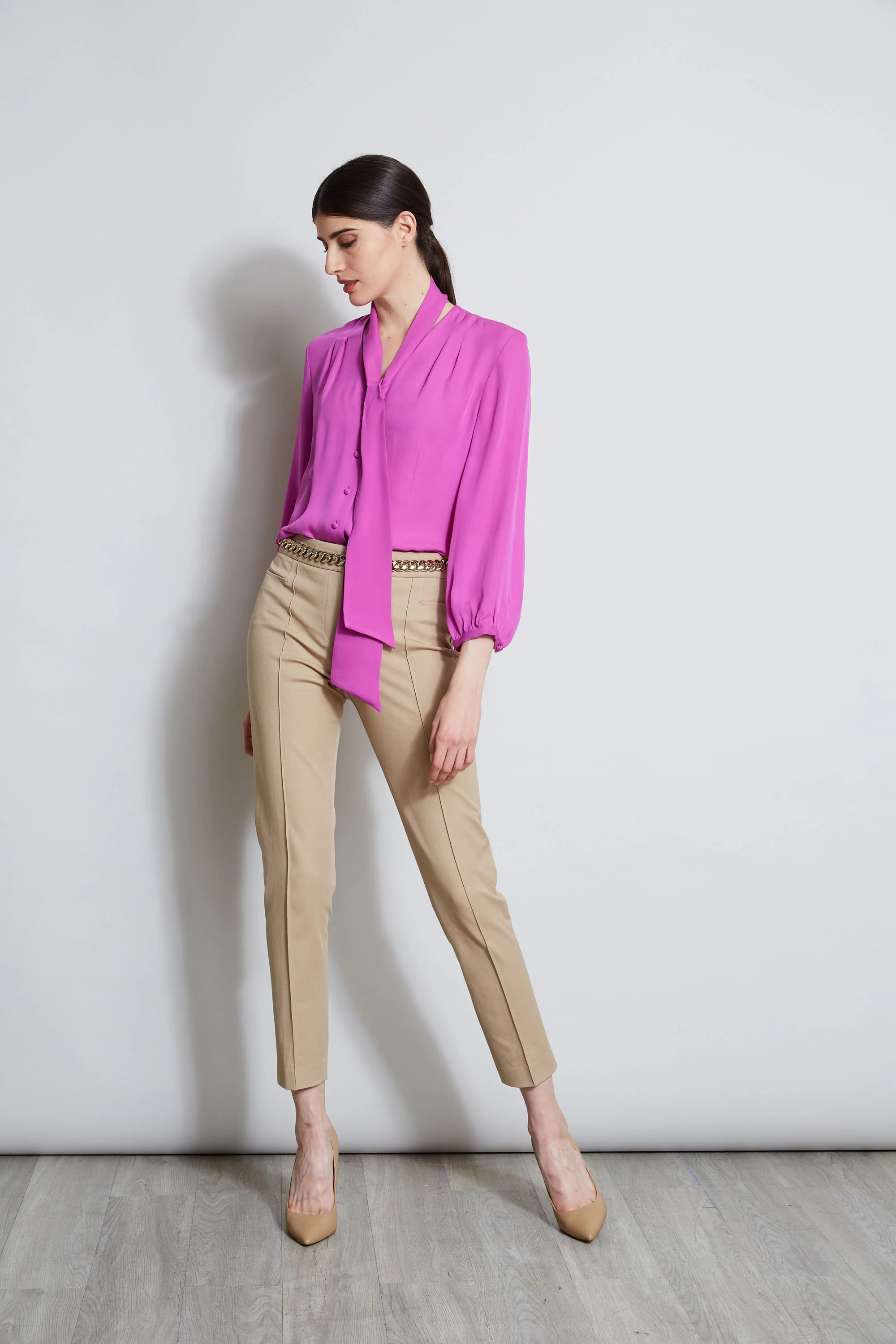 Silk Tie Button Shirt - Image 4