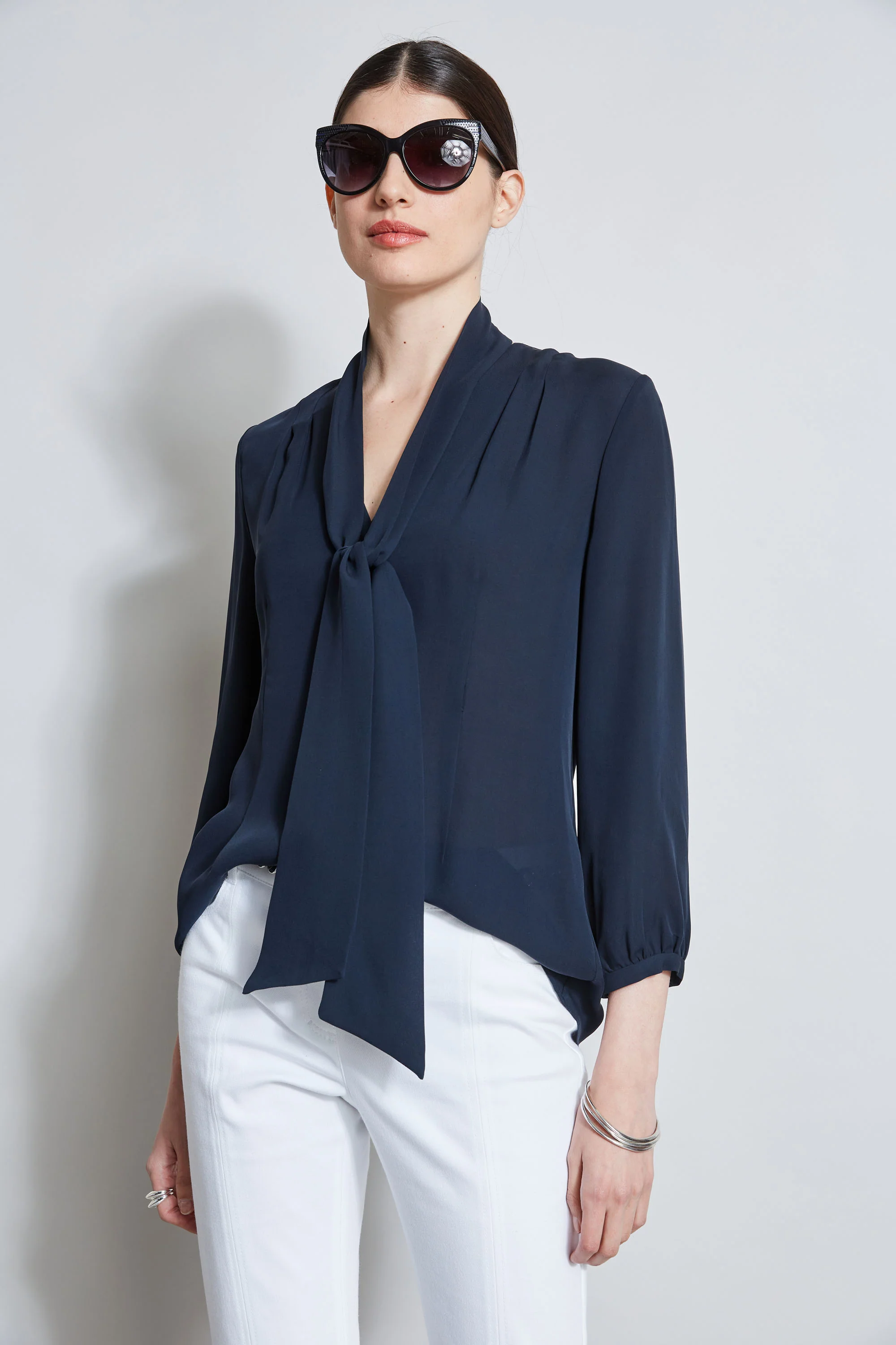 Silk Tie Button Shirt - Image 4