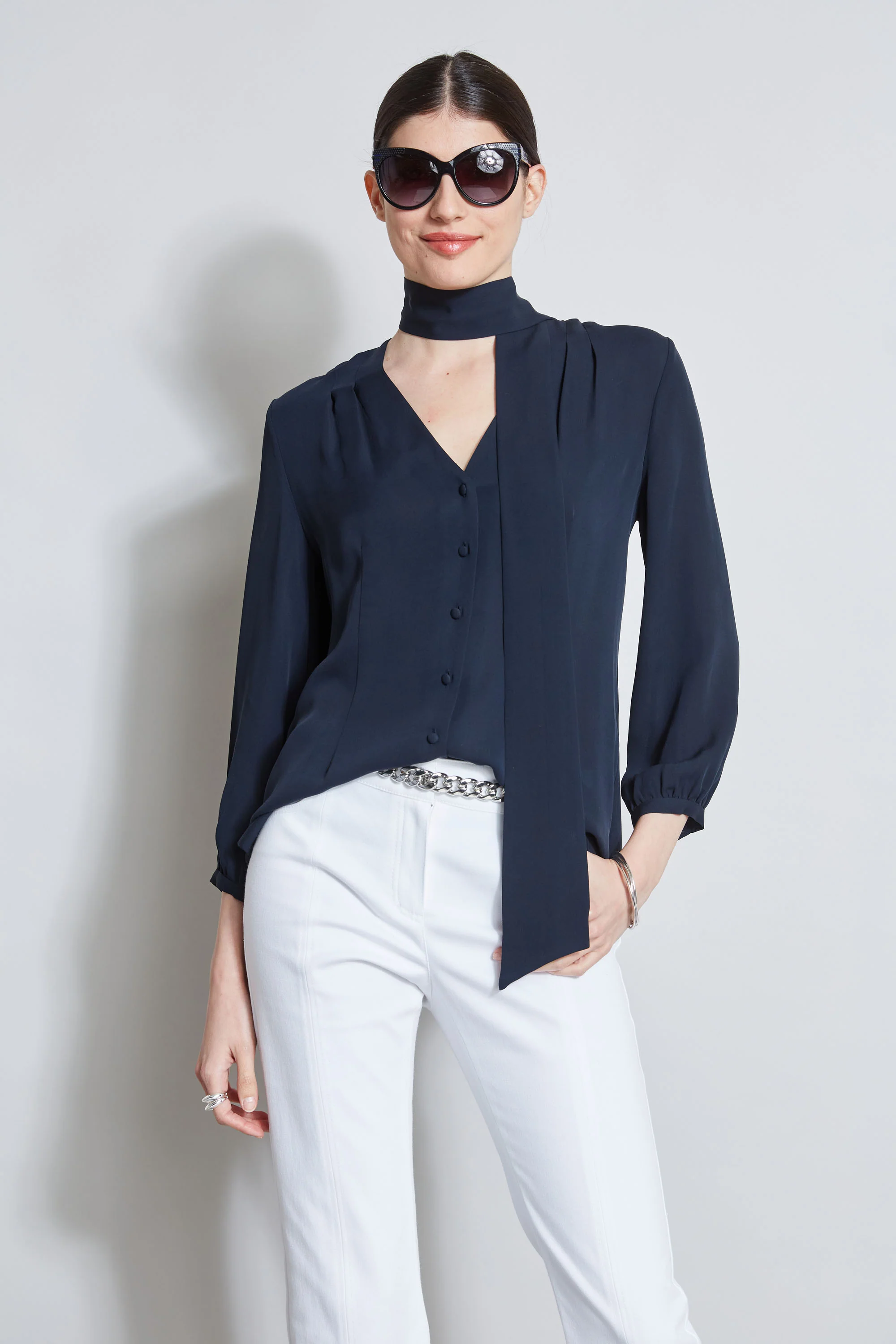 Silk Tie Button Shirt - Image 5