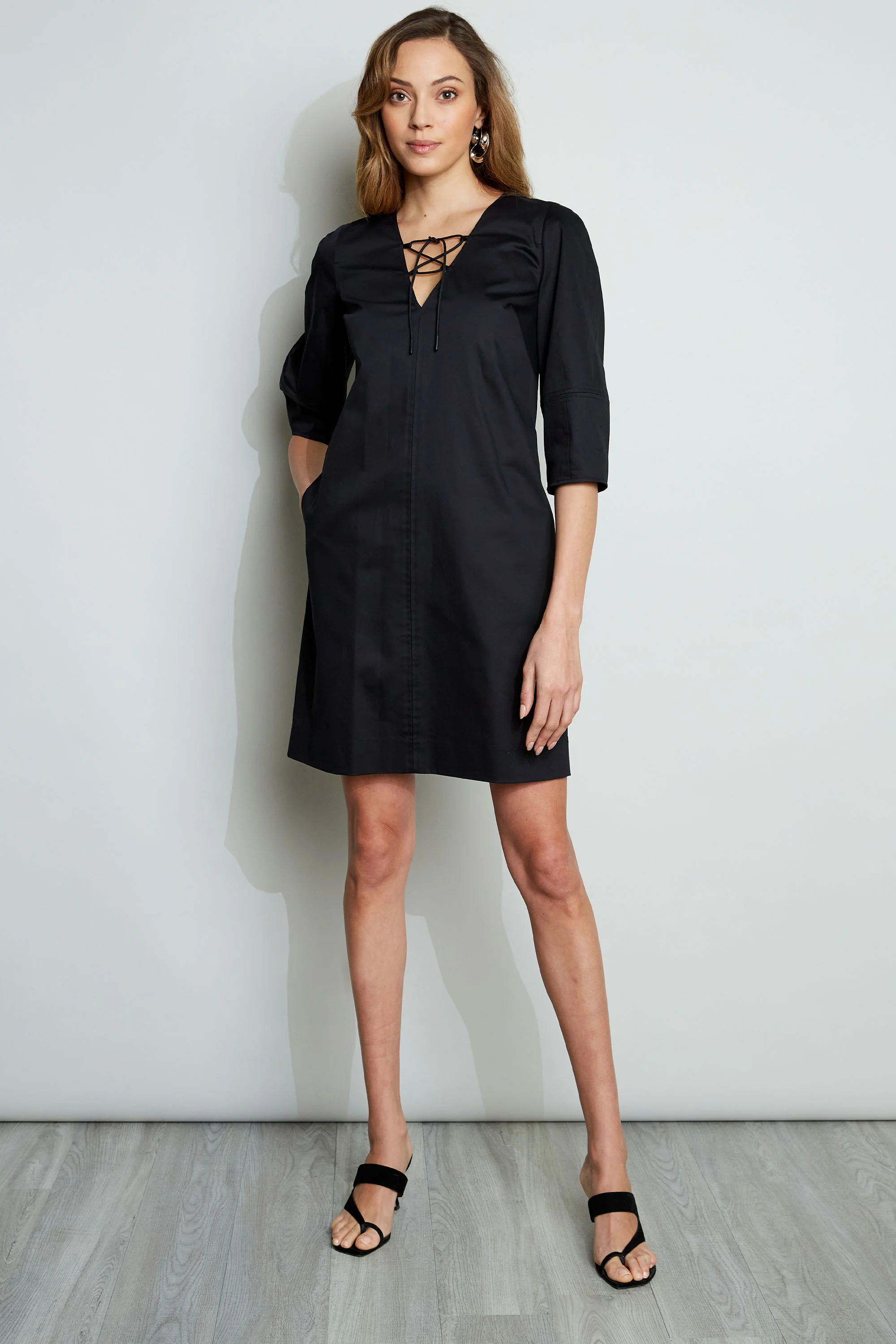 Tie Up Poplin Dress - Image 3