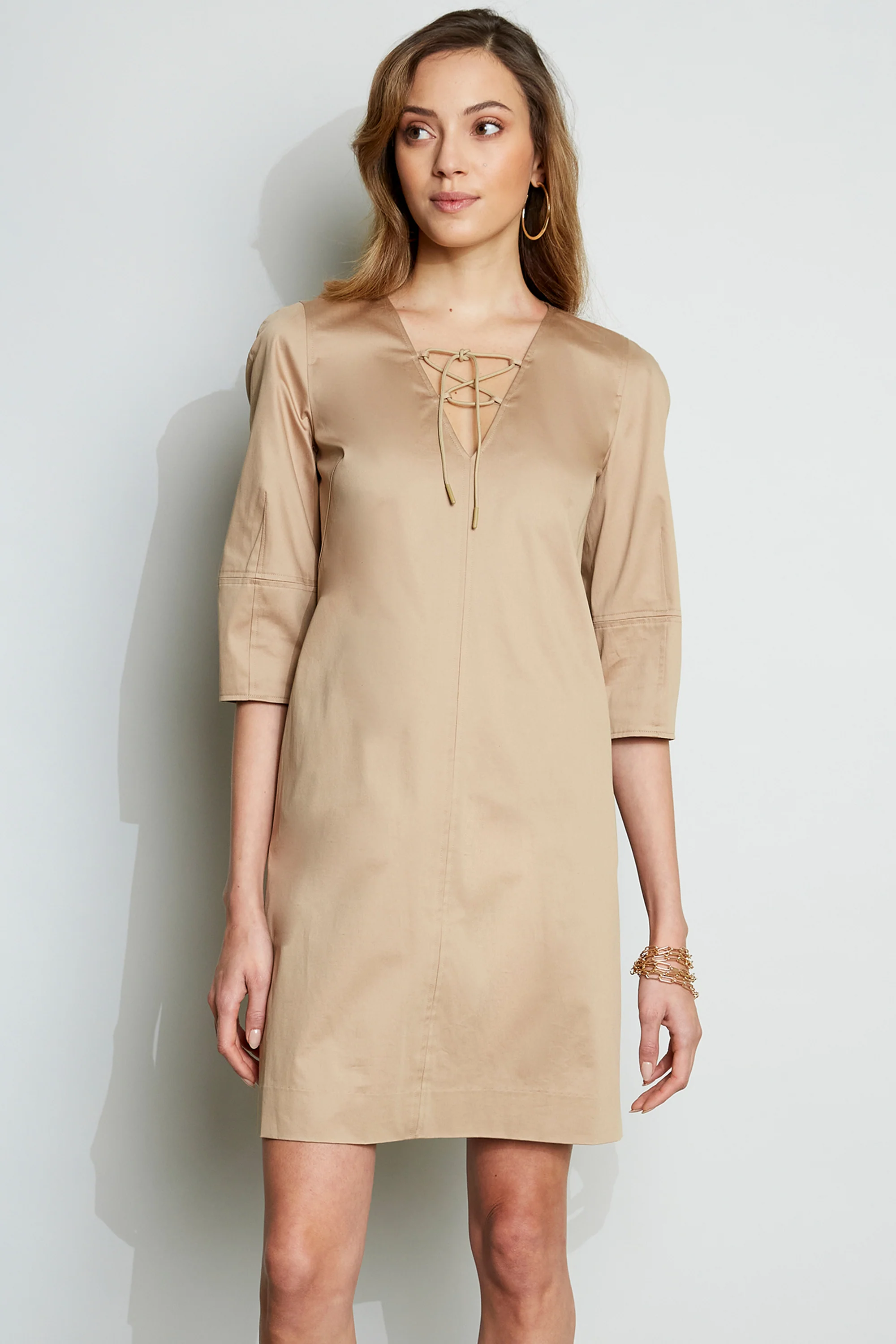 Tie Up Poplin Dress - Image 2