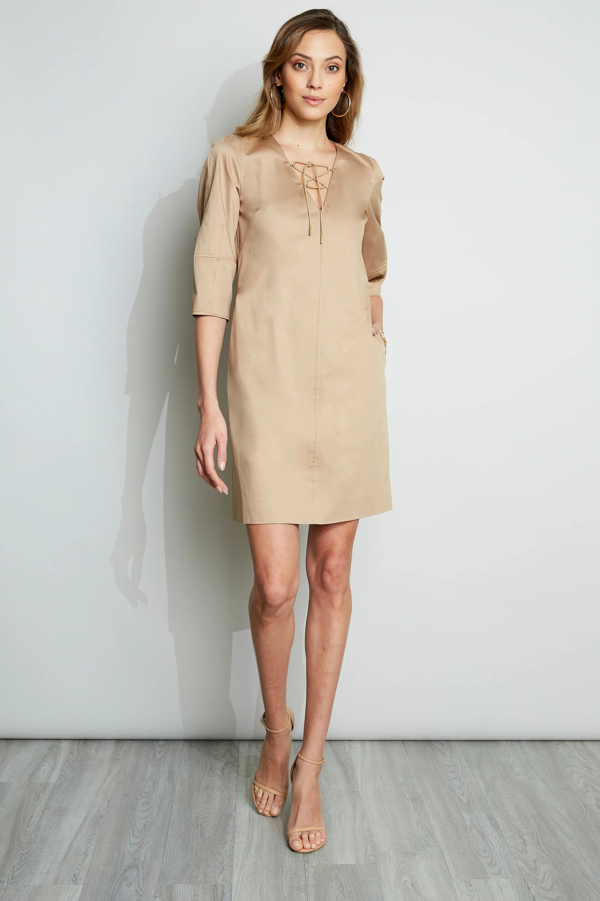 Tie Up Poplin Dress - Image 3
