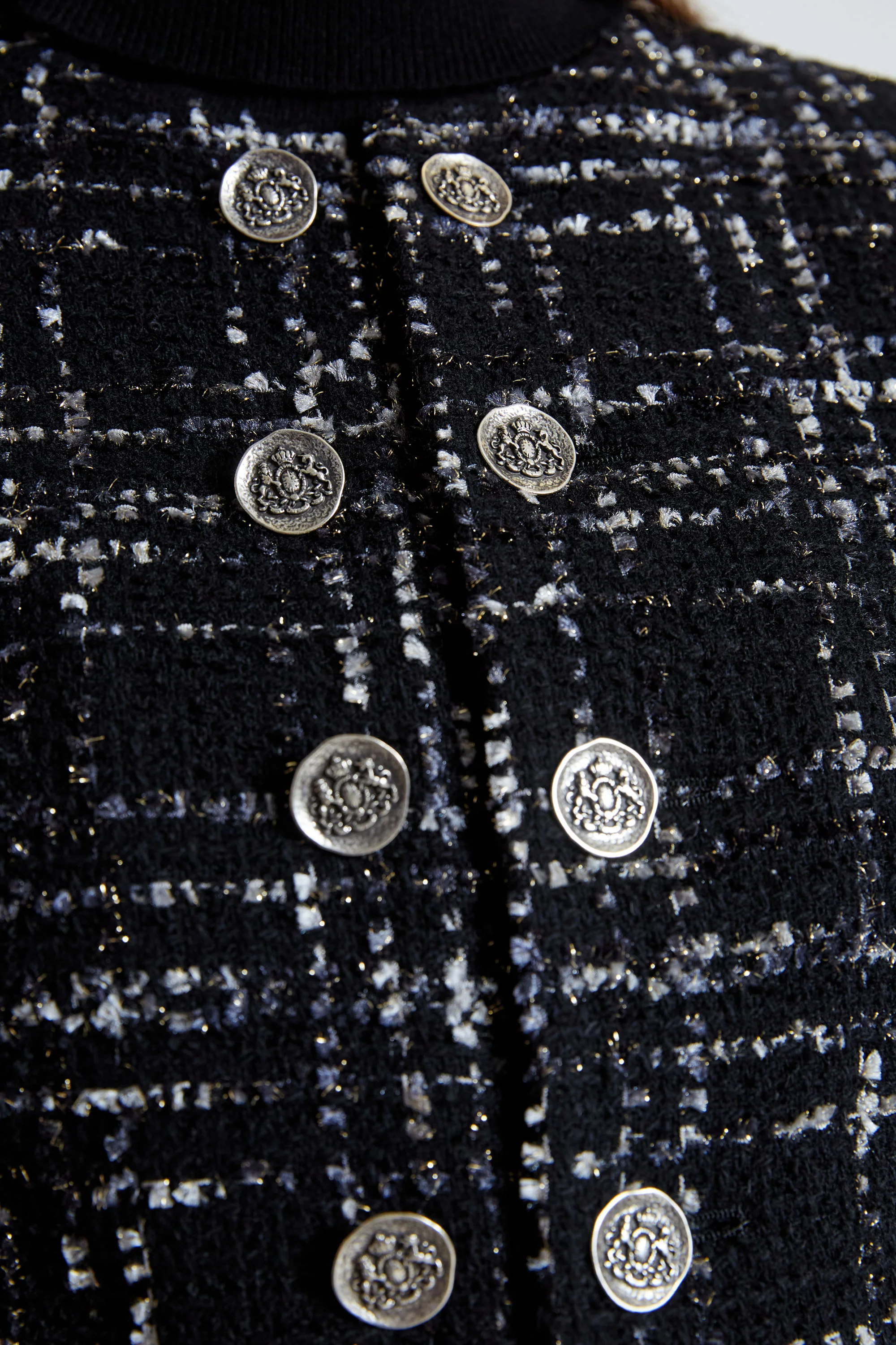 Metallic Kissed Tweed Jacket - Image 5