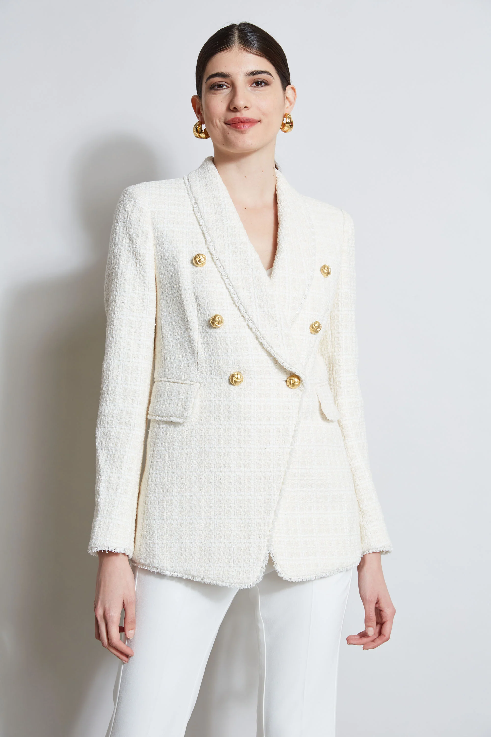 Tweed Double Breasted Blazer - Image 4