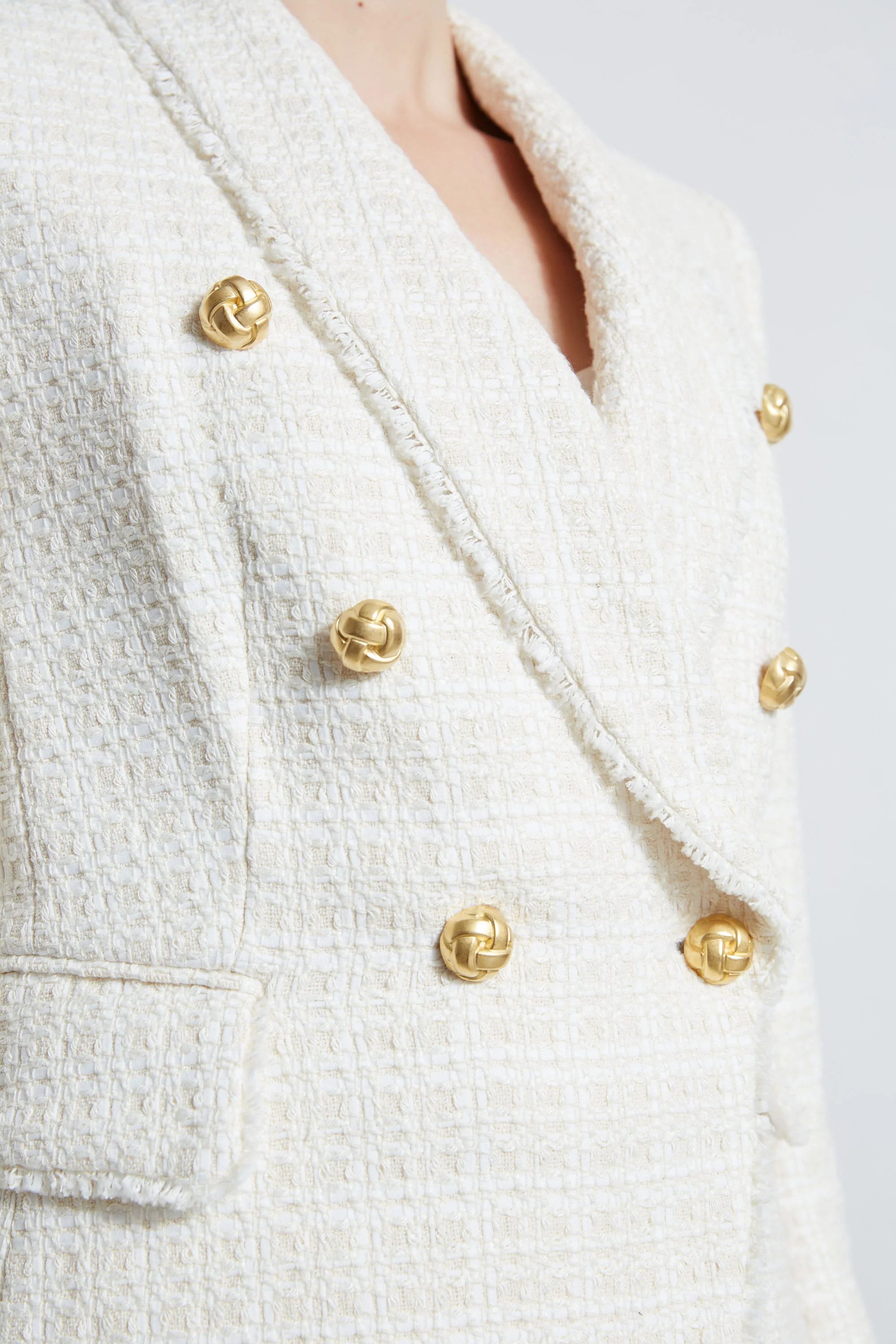 Tweed Double Breasted Blazer - Image 5