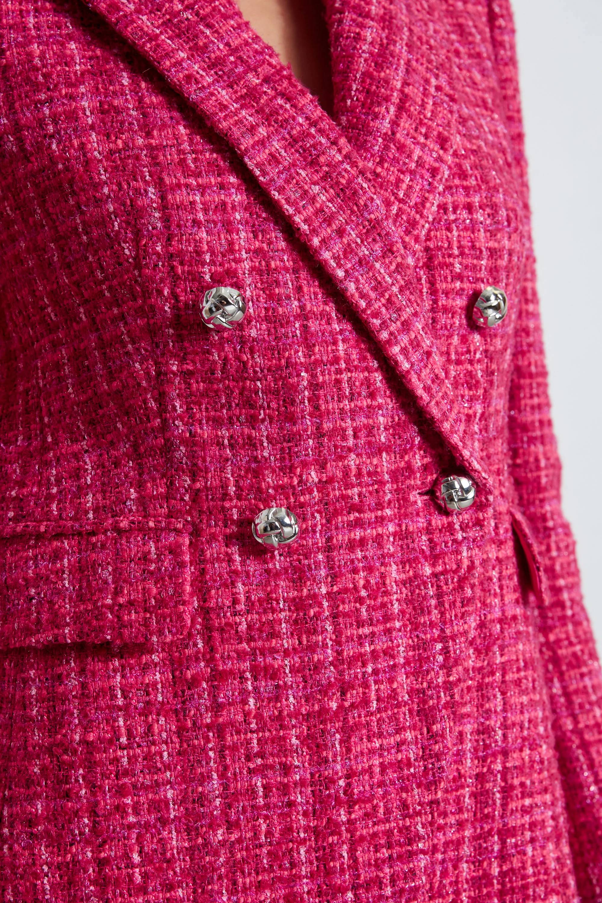 Tweed Double Breasted Blazer - Image 5