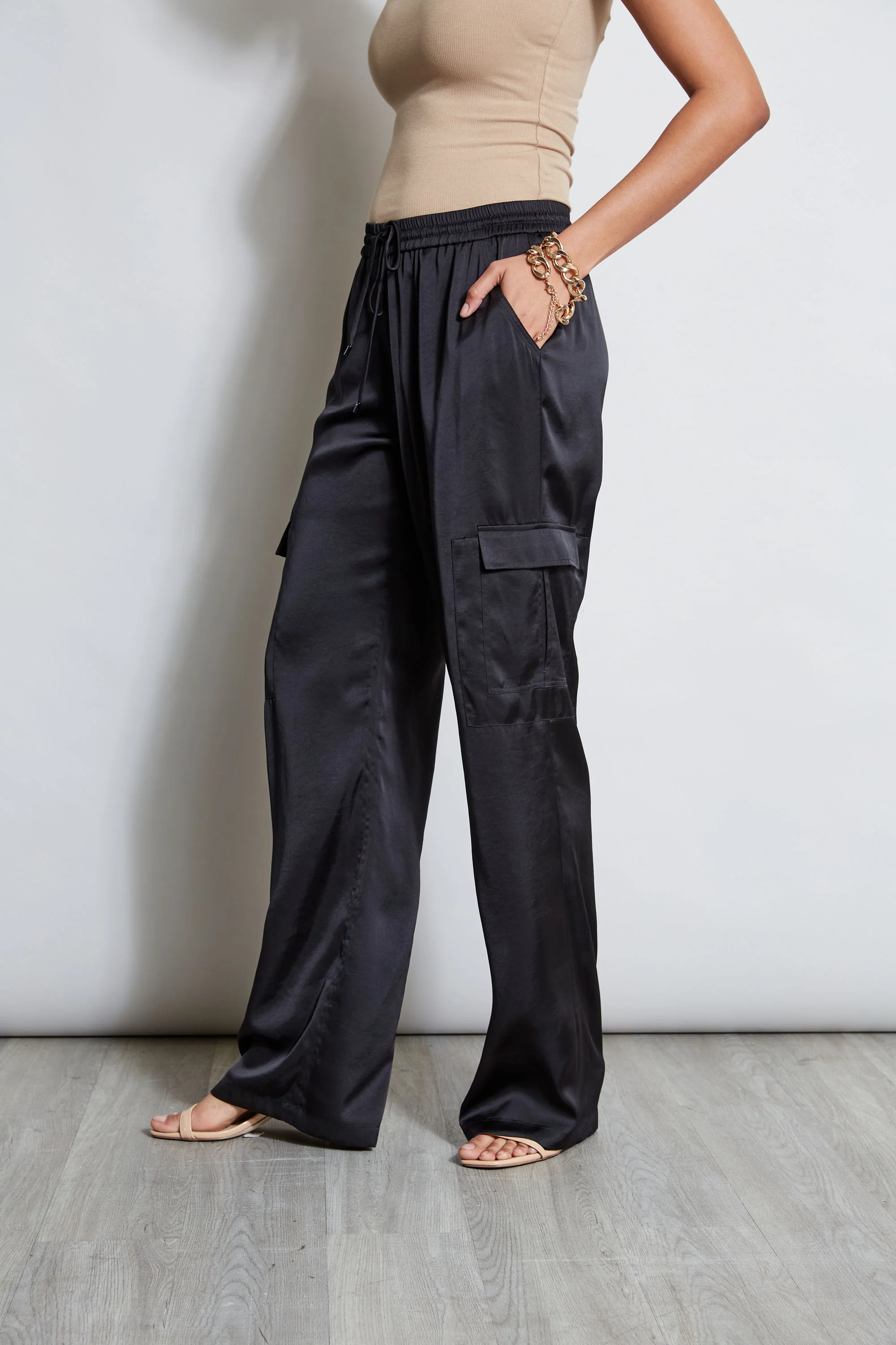 Relaxed Satin Cargo Pant - Image 4