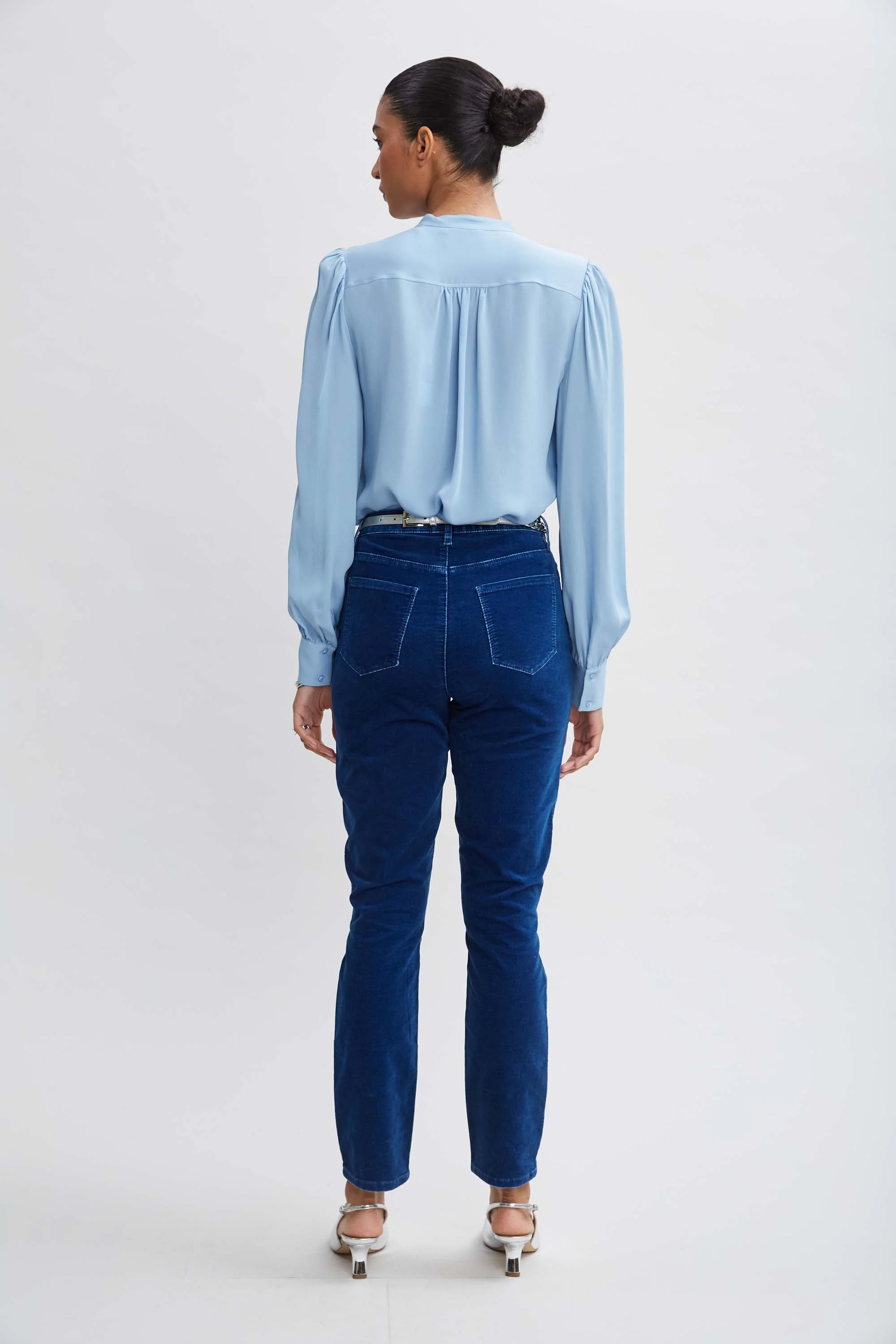 Washed Velvet Slim Pant - Image 3