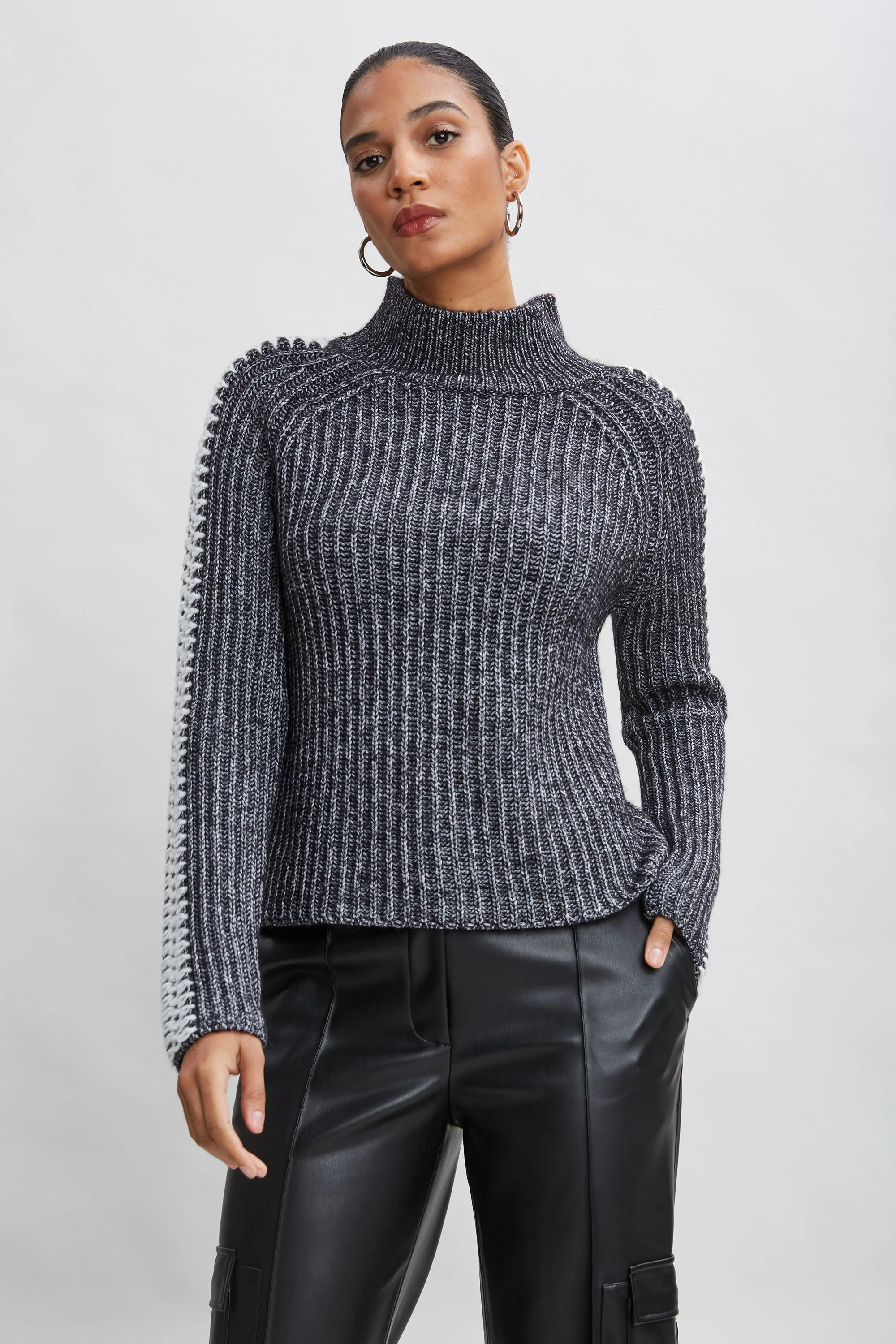 Whipstitch Cotton Wool Sweater - Image 2