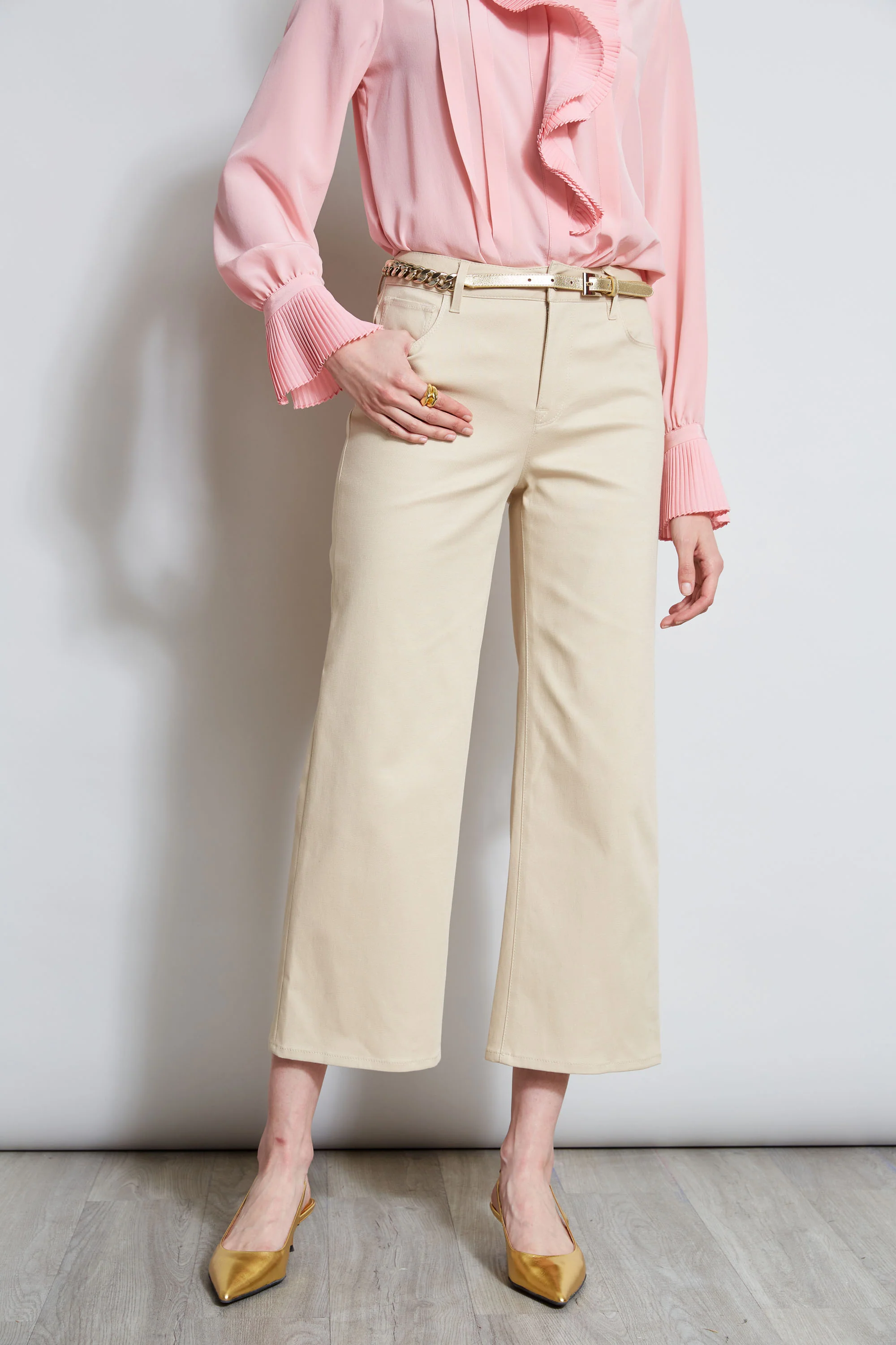 Stretch Denim Wide Leg Pant - Image 4