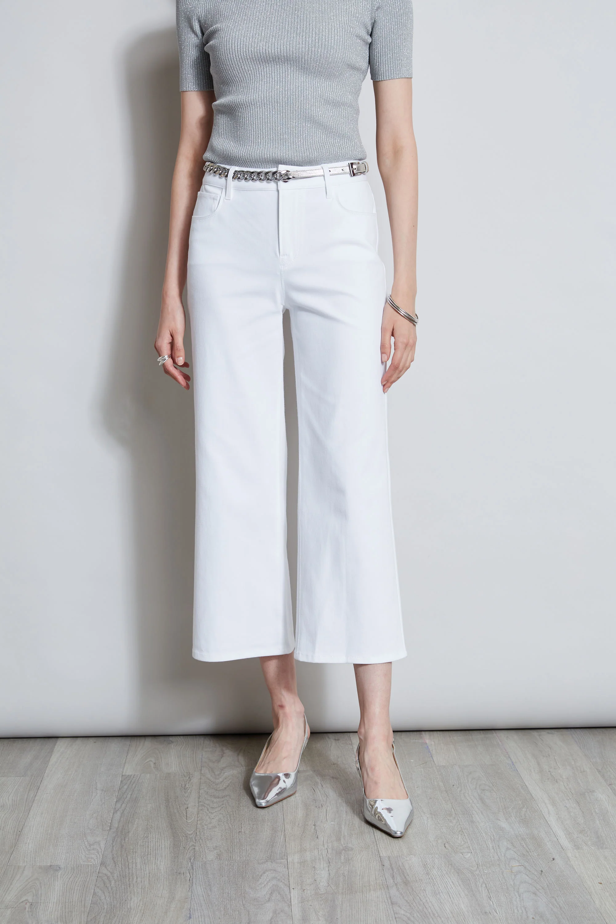 Stretch Denim Wide Leg Pant - Image 3