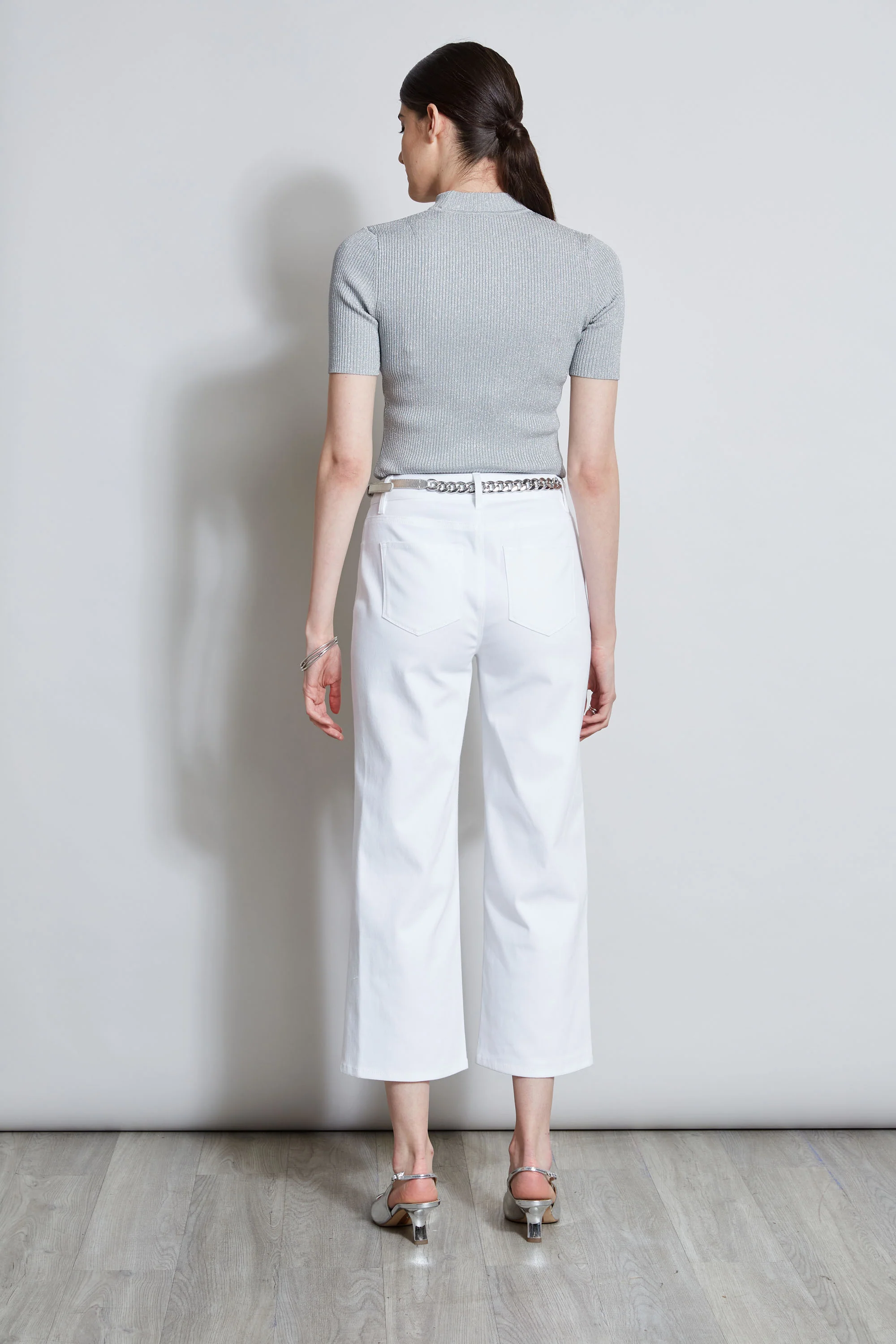 Stretch Denim Wide Leg Pant - Image 4