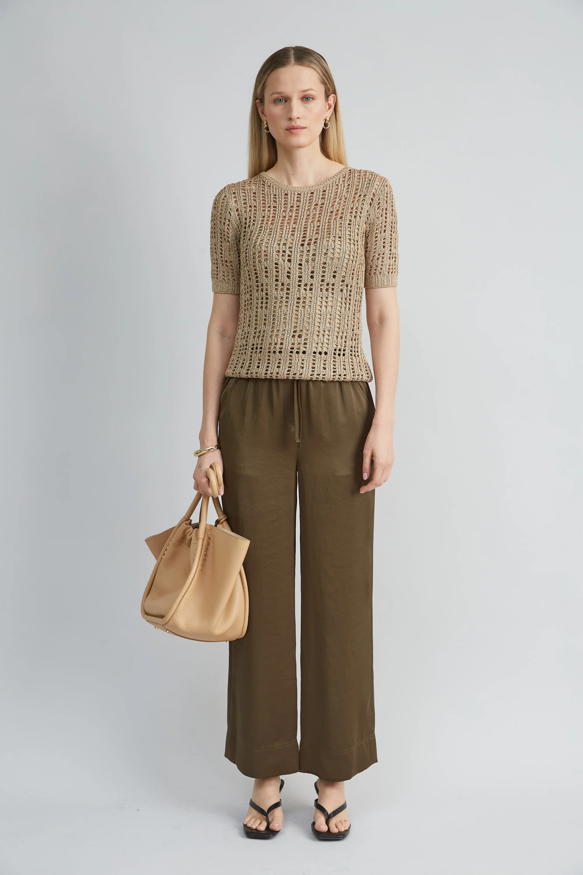 Satin Wide Leg Pant - Image 4