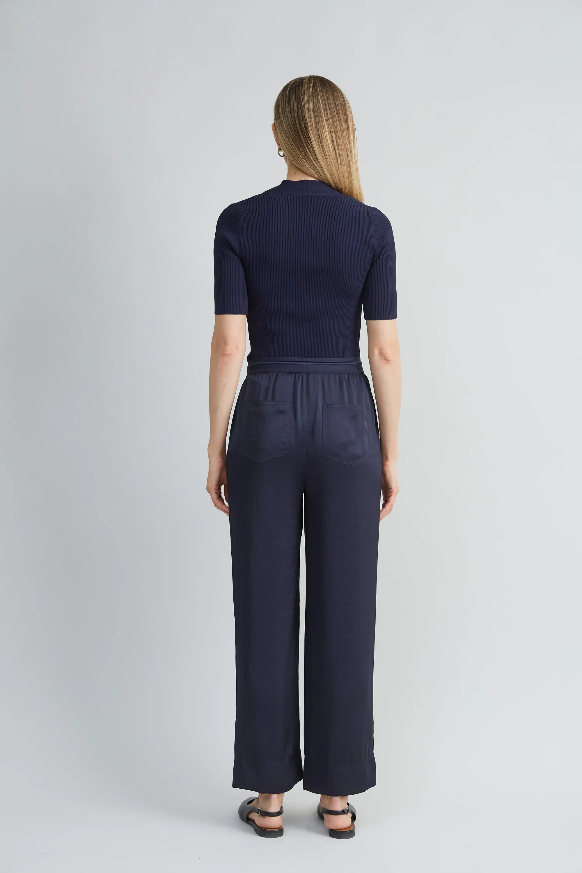 Satin Wide Leg Pant - Image 5