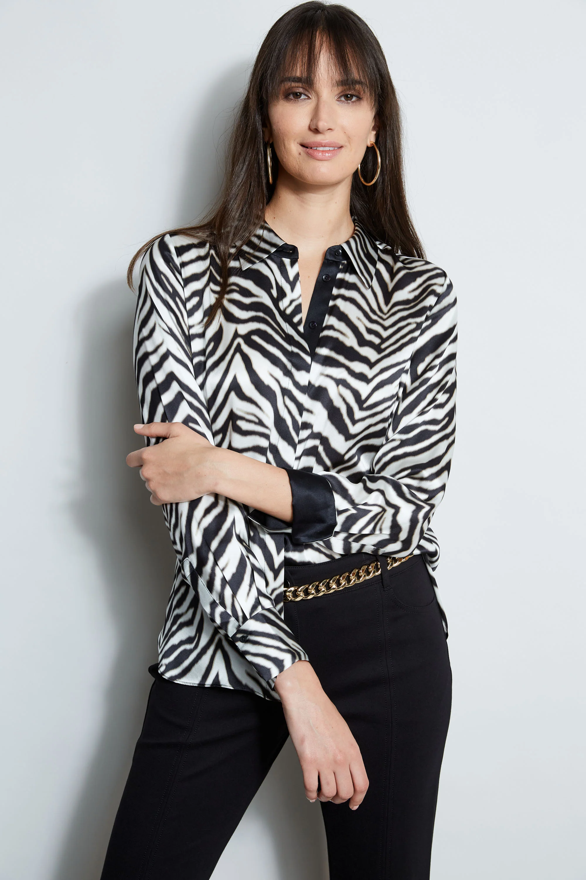 Silk Zebra Button Down Shirt - Image 4
